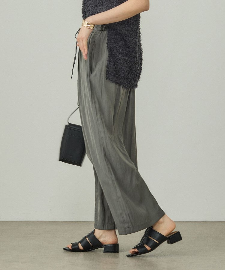 インディヴィ INDIVI ギャザーワイドパンツ （ベージュ(052)） ベージュ(052)