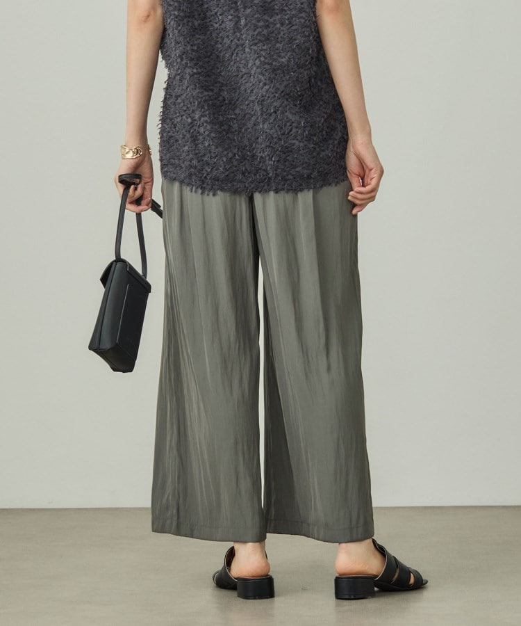 インディヴィ INDIVI ギャザーワイドパンツ （ベージュ(052)） ベージュ(052)