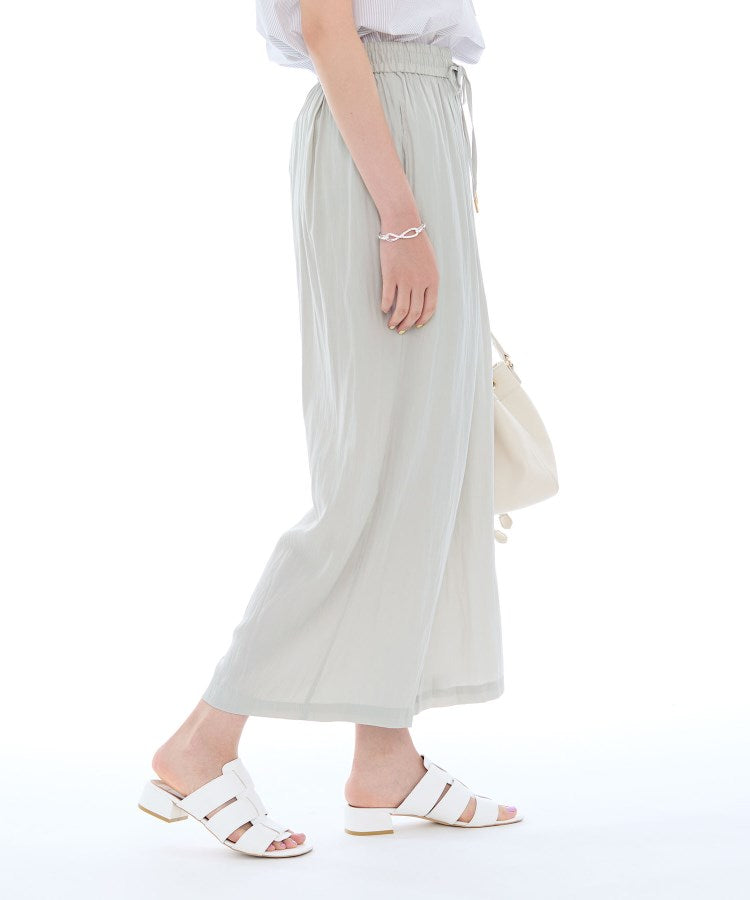 インディヴィ INDIVI ギャザーワイドパンツ （ベージュ(052)） ベージュ(052)