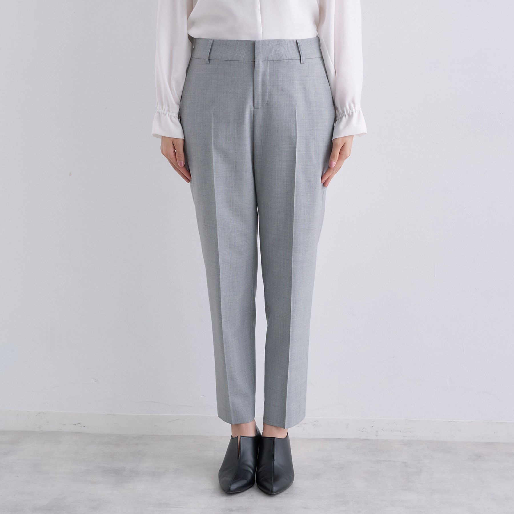 インディヴィ INDIVI 【ウール混】スティックパンツ （ブラック(019)） ブラック(019)