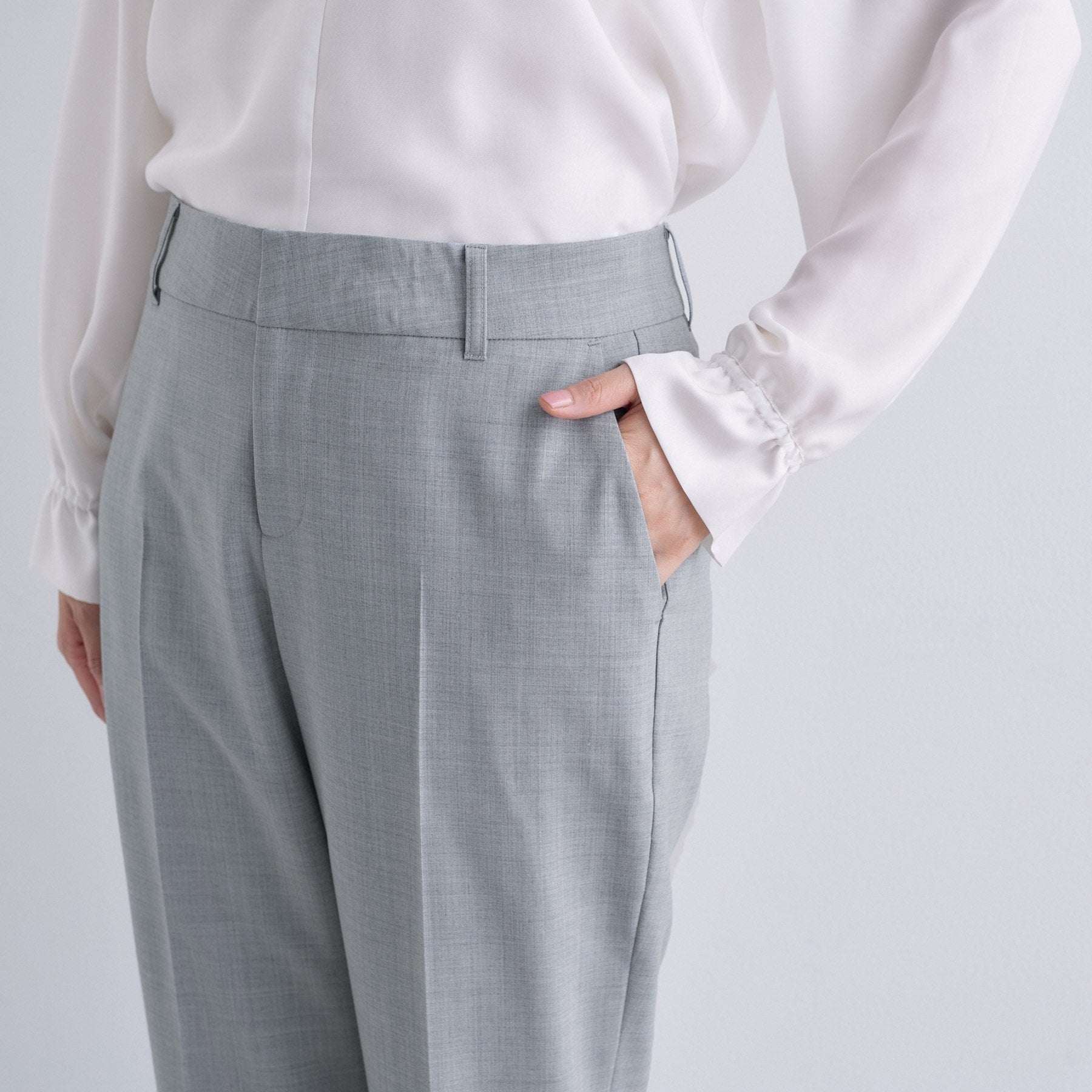 インディヴィ INDIVI 【ウール混】スティックパンツ （ブラック(019)） ブラック(019)