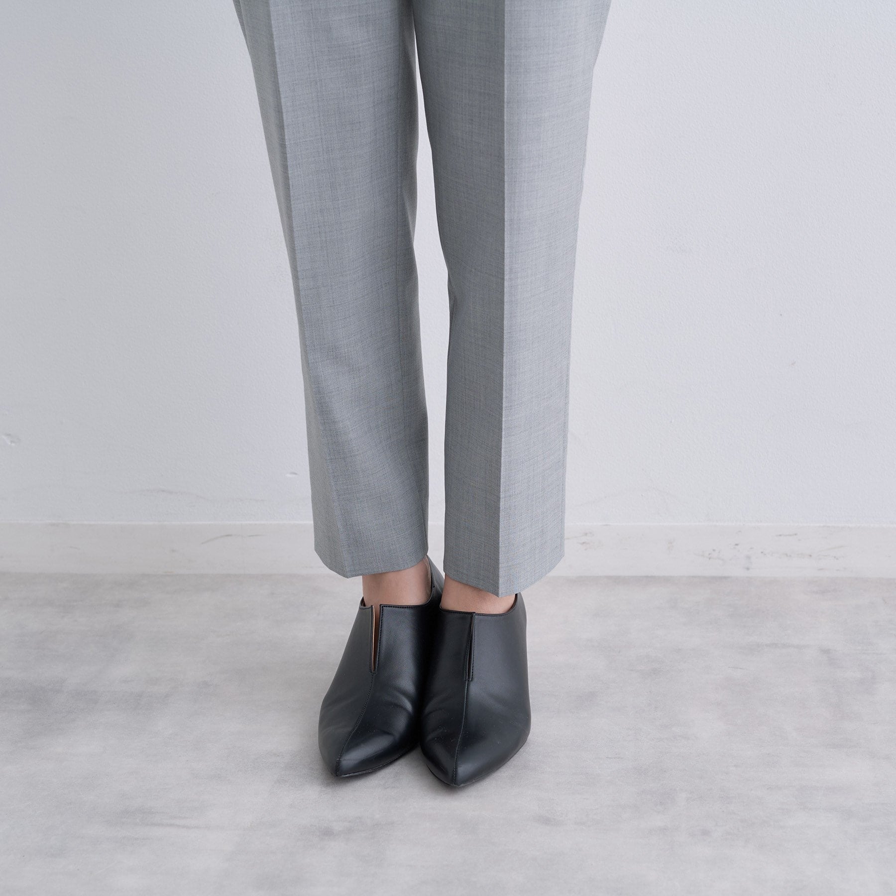 インディヴィ INDIVI 【ウール混】スティックパンツ （ブラック(019)） ブラック(019)