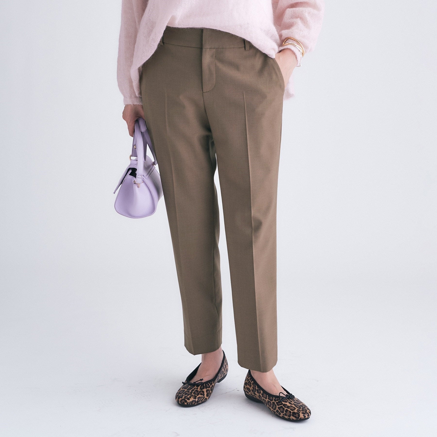 インディヴィ INDIVI 【ウール混】スティックパンツ （ブラック(019)） ブラック(019)