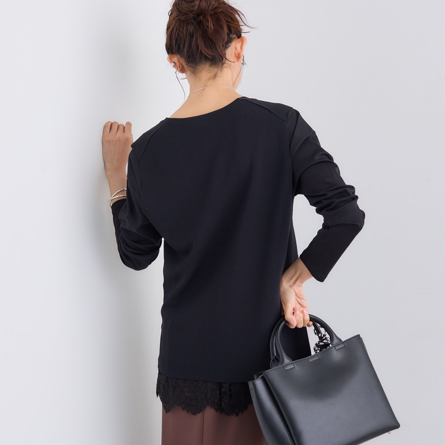 インディヴィ INDIVI Vネック ニットジレ