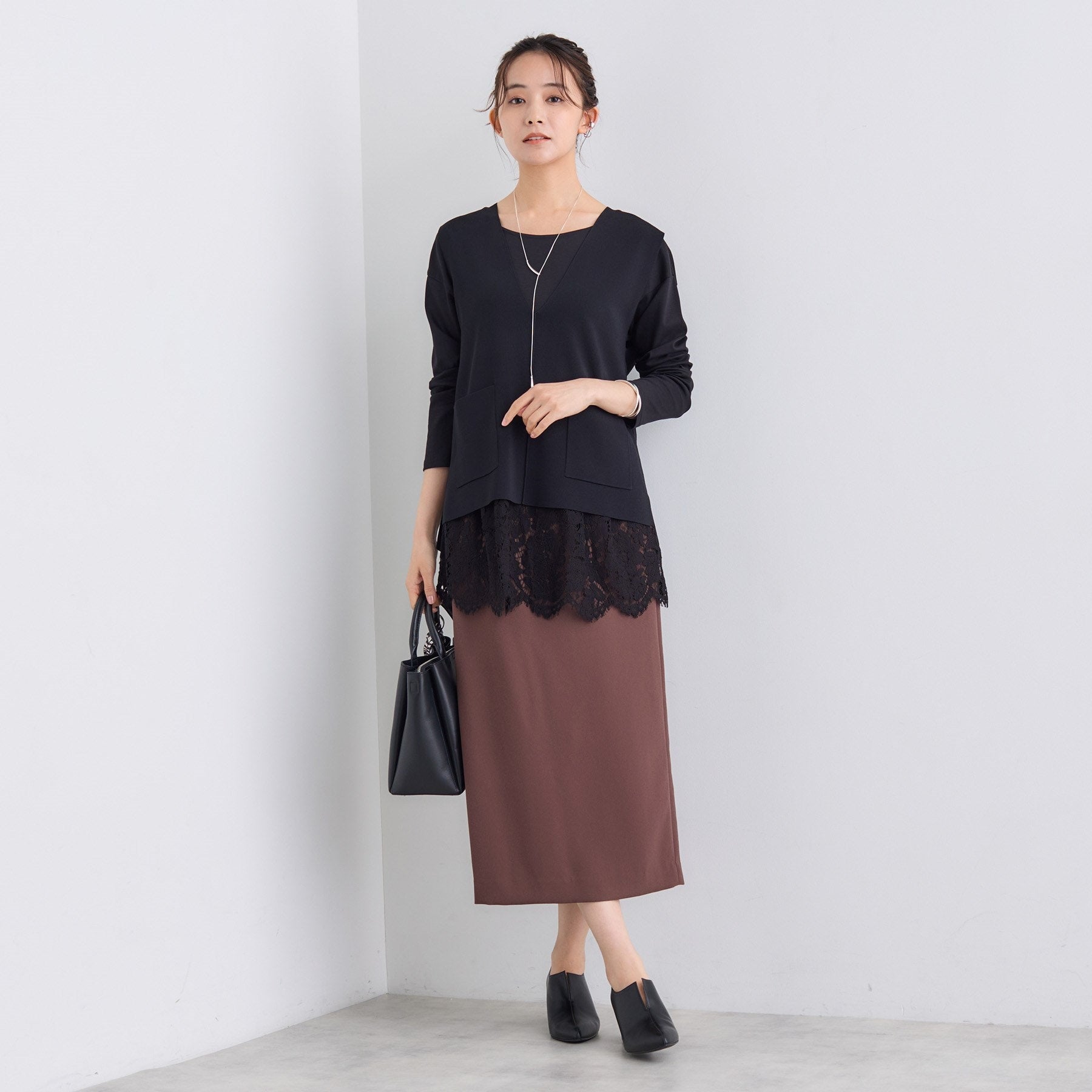 インディヴィ（INDIVI）/Vネック ニットジレ インディヴィ INDIVI Vネック ニットジレ