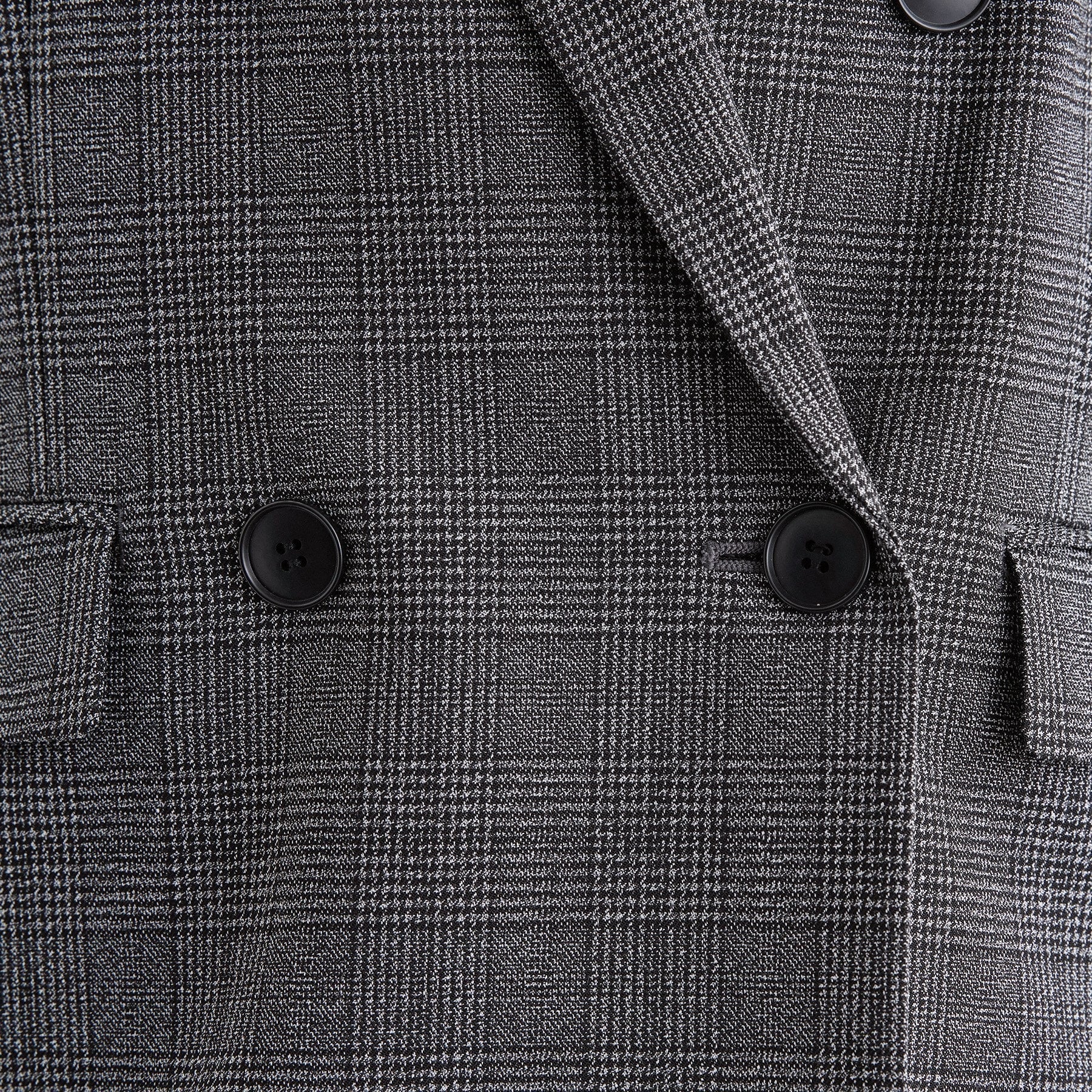 インディヴィ INDIVI 【洗える／オンオフ】チェック柄ダブルジャケット （ブラック(219)） ブラック(219)