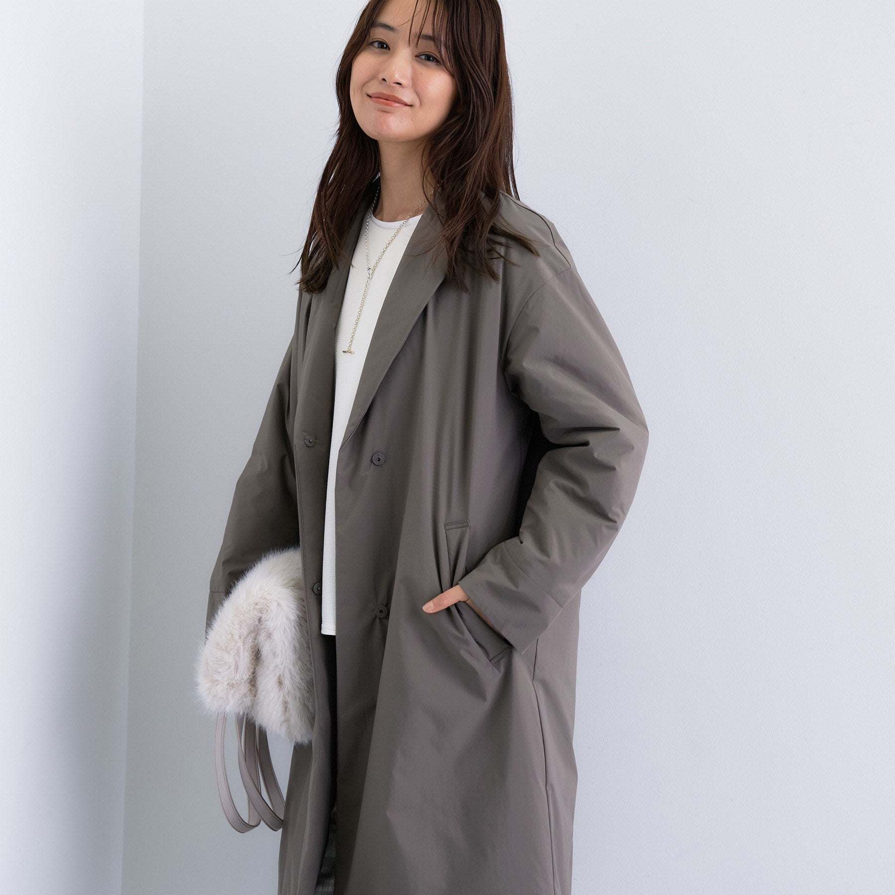 インディヴィ INDIVI 【超軽量／蓄熱】ライトパフ チェスターコート （ベージュ(652)） ベージュ(652)