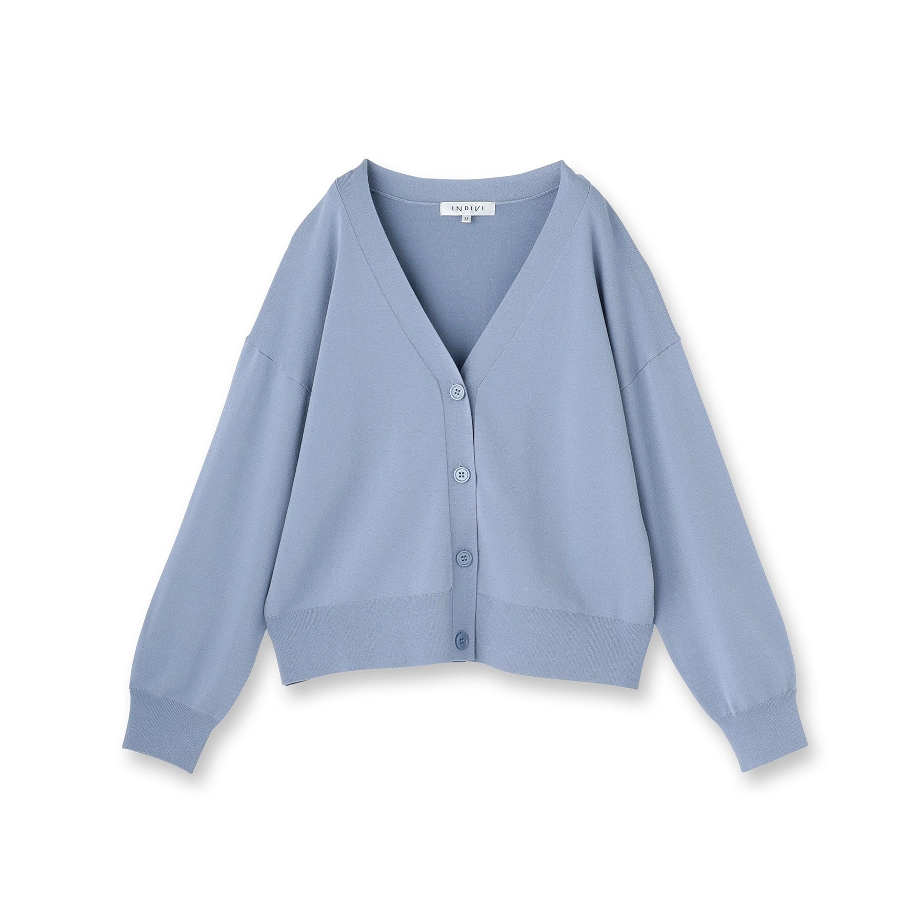 インディヴィ INDIVI Vネック ストレッチカーディガン （グレージュ(050)） グレージュ(050)