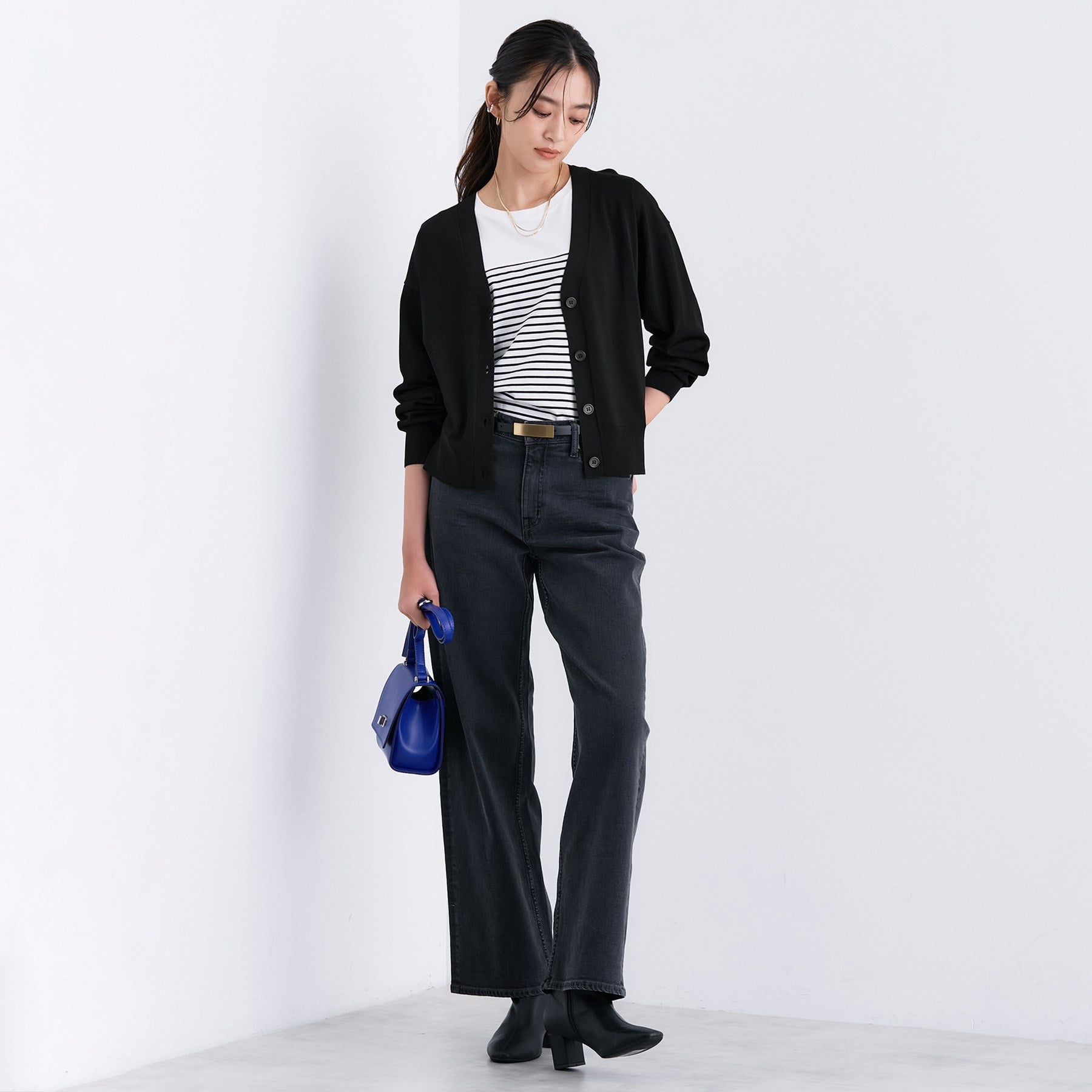 インディヴィ INDIVI Vネック ストレッチカーディガン （グレージュ(050)） グレージュ(050)