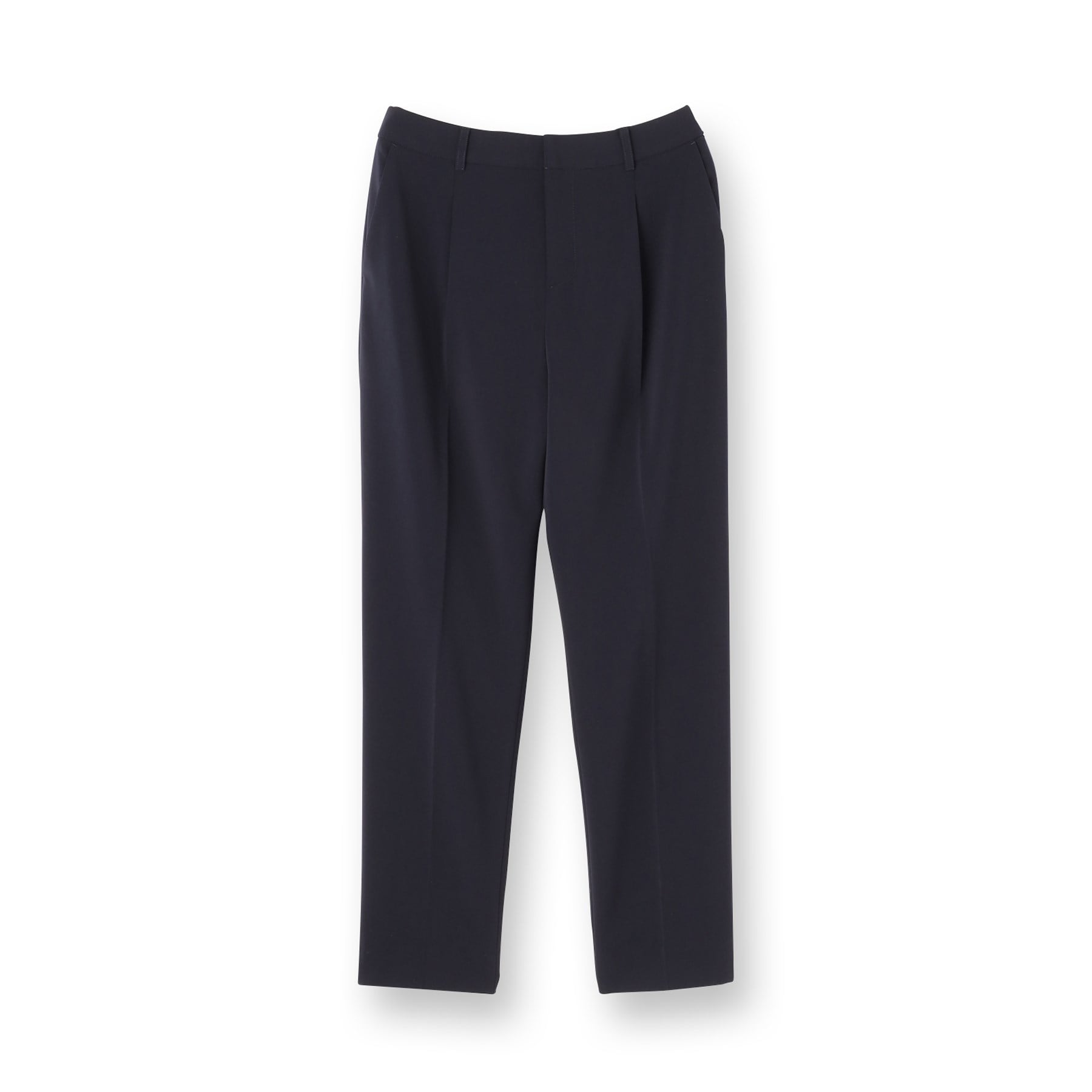 インディヴィ INDIVI 【通勤スーツ／洗える】ストレッチタックテーパードパンツ （ブラック(019)） ブラック(019)