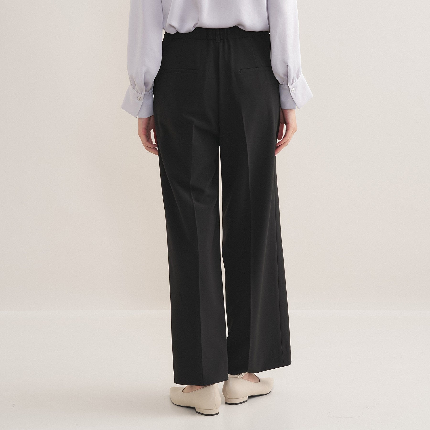 インディヴィ INDIVI 【通勤スーツ／洗える】ストレッチワイドパンツ （ネイビー(094)） ネイビー(094)