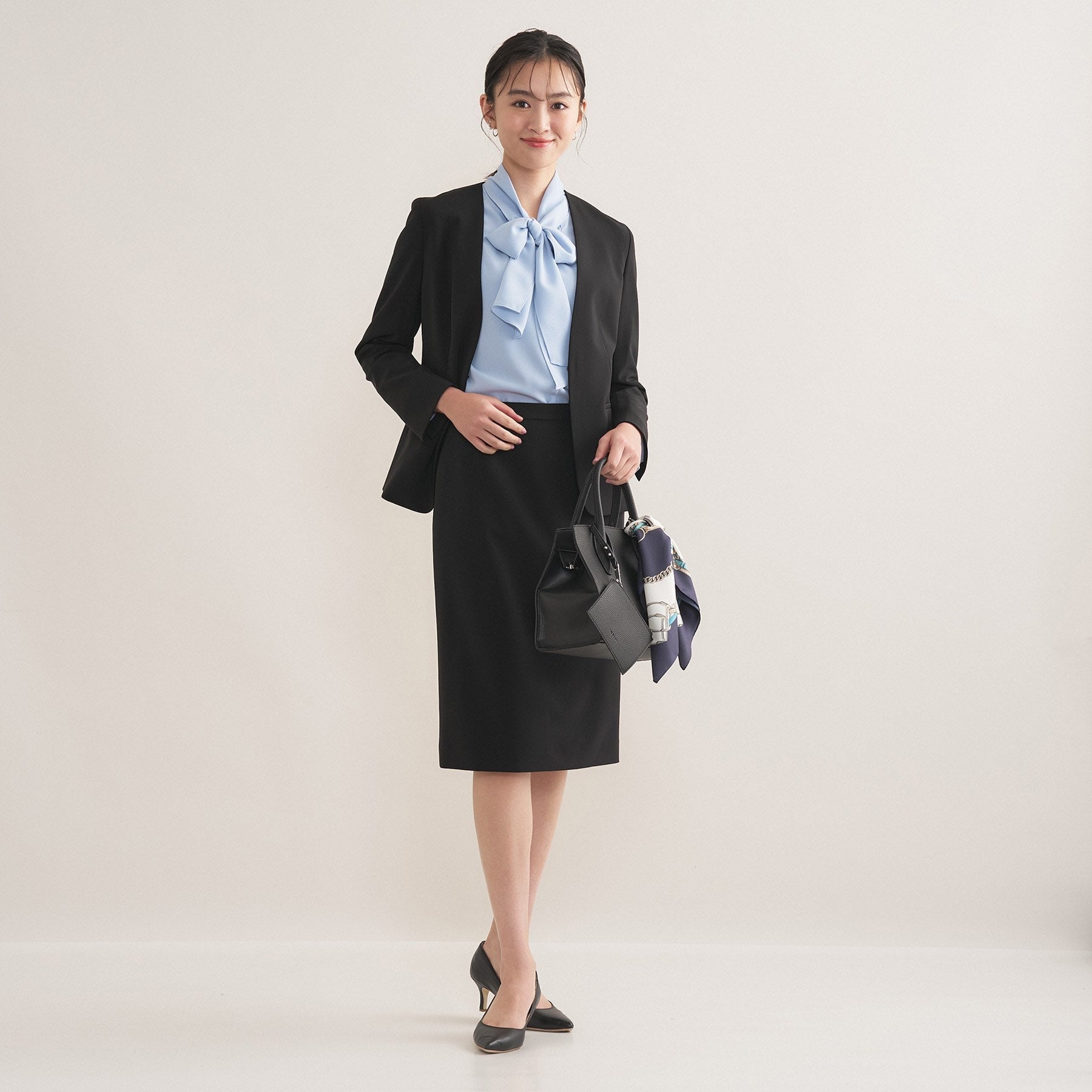 インディヴィ INDIVI 【通勤スーツ／洗える】ストレッチストレートスカート （ネイビー(094)） ネイビー(094)