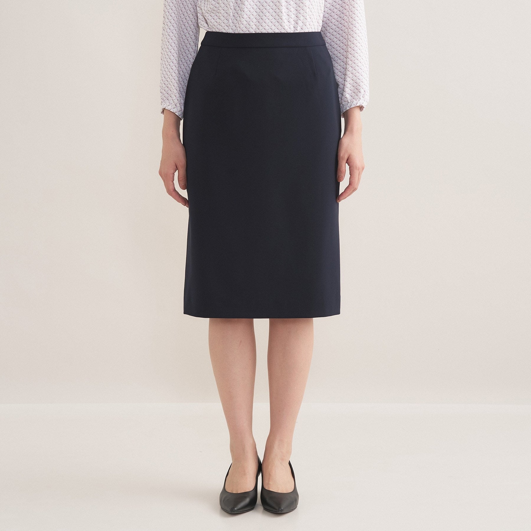 インディヴィ INDIVI 【通勤スーツ／洗える】ストレッチストレートスカート （ネイビー(094)） ネイビー(094)