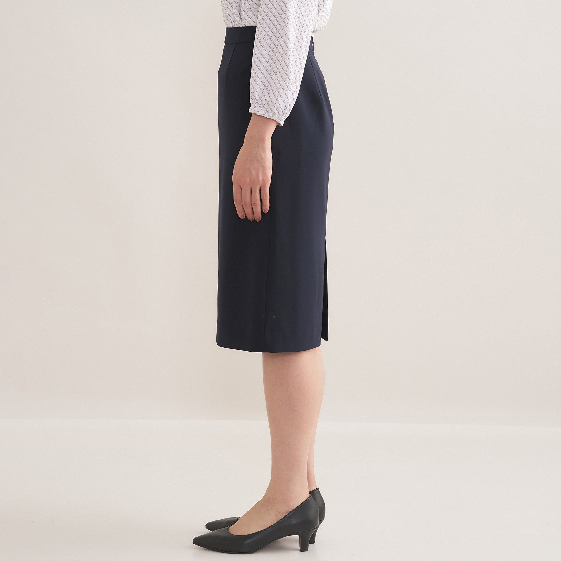 インディヴィ INDIVI 【通勤スーツ／洗える】ストレッチストレートスカート （ネイビー(094)） ネイビー(094)