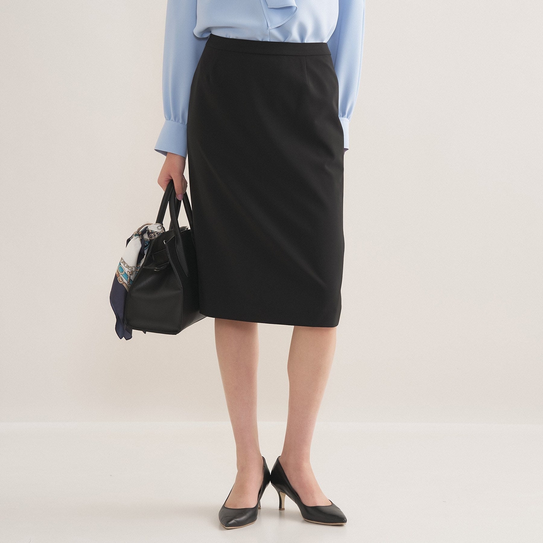 インディヴィ INDIVI 【通勤スーツ／洗える】ストレッチストレートスカート （ネイビー(094)） ネイビー(094)