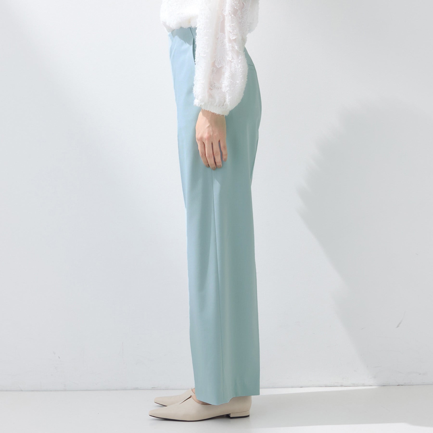 インディヴィ INDIVI 【新作褒められパンツ】快温ワイドパンツ （ネイビー(094)） ネイビー(094)