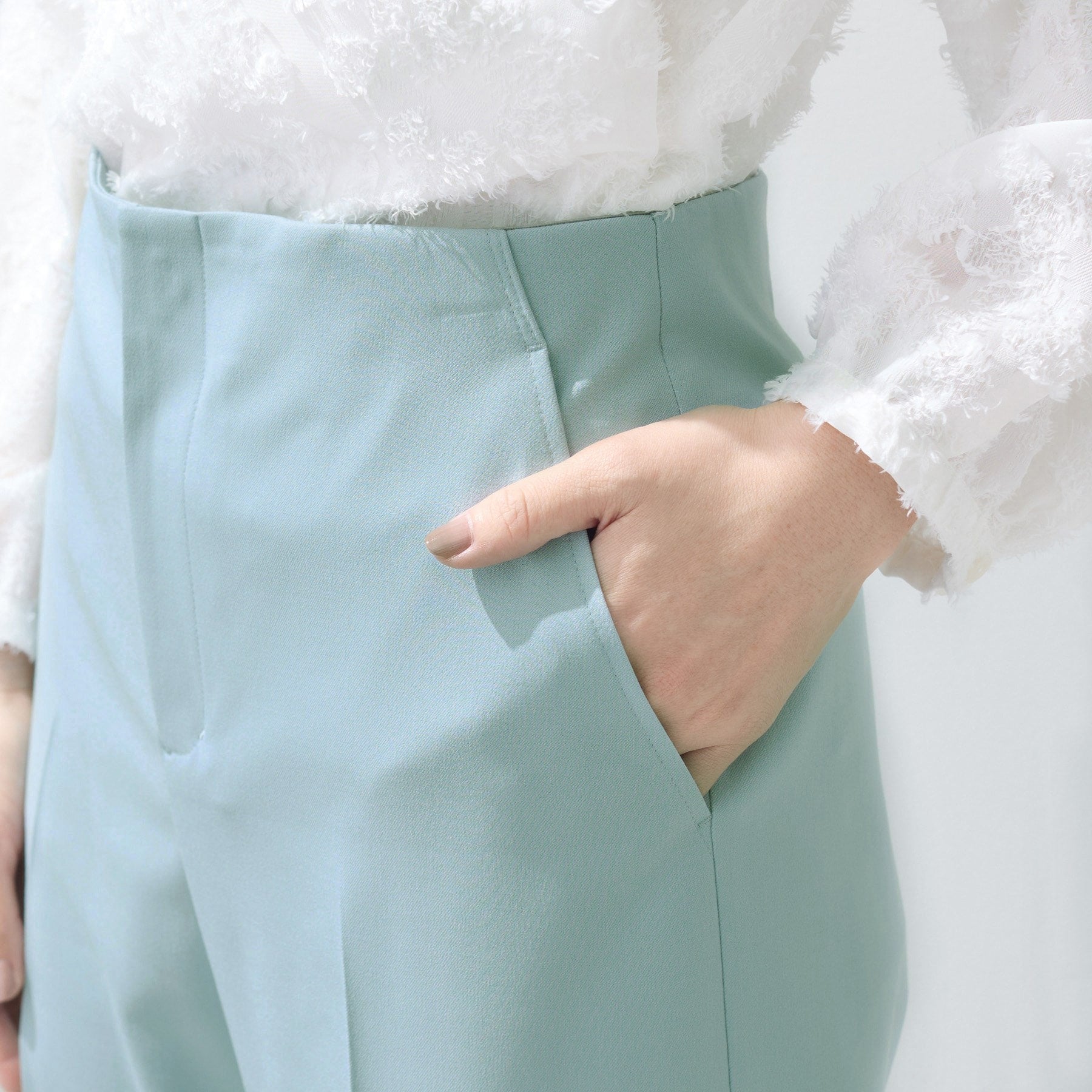 インディヴィ INDIVI 【新作褒められパンツ】快温ワイドパンツ （ネイビー(094)） ネイビー(094)