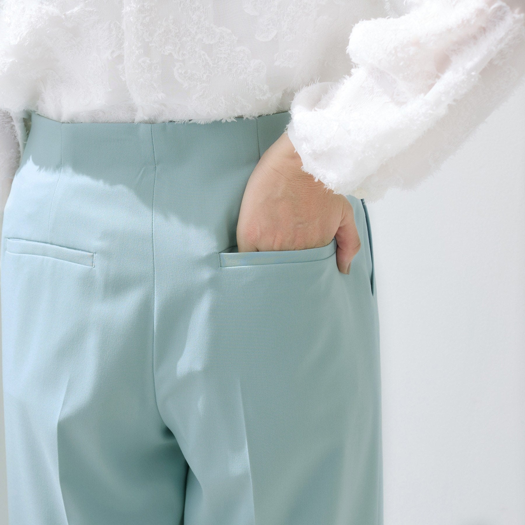 インディヴィ INDIVI 【新作褒められパンツ】快温ワイドパンツ （ネイビー(094)） ネイビー(094)