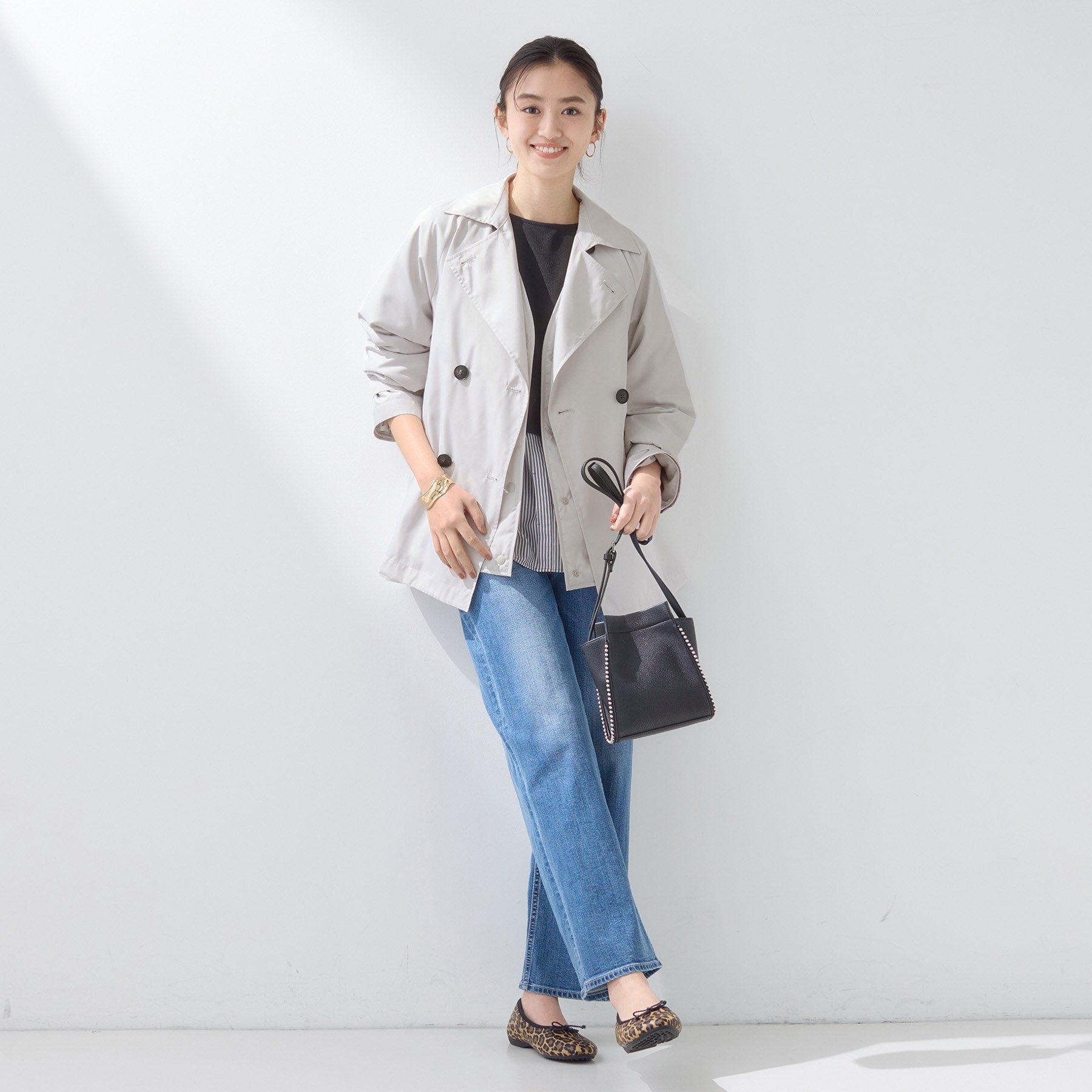 インディヴィ INDIVI 【撥水／UVケア／2WAY】超軽量ライナー付ライトトレンチコート （ネイビー(094)） ネイビー(094)