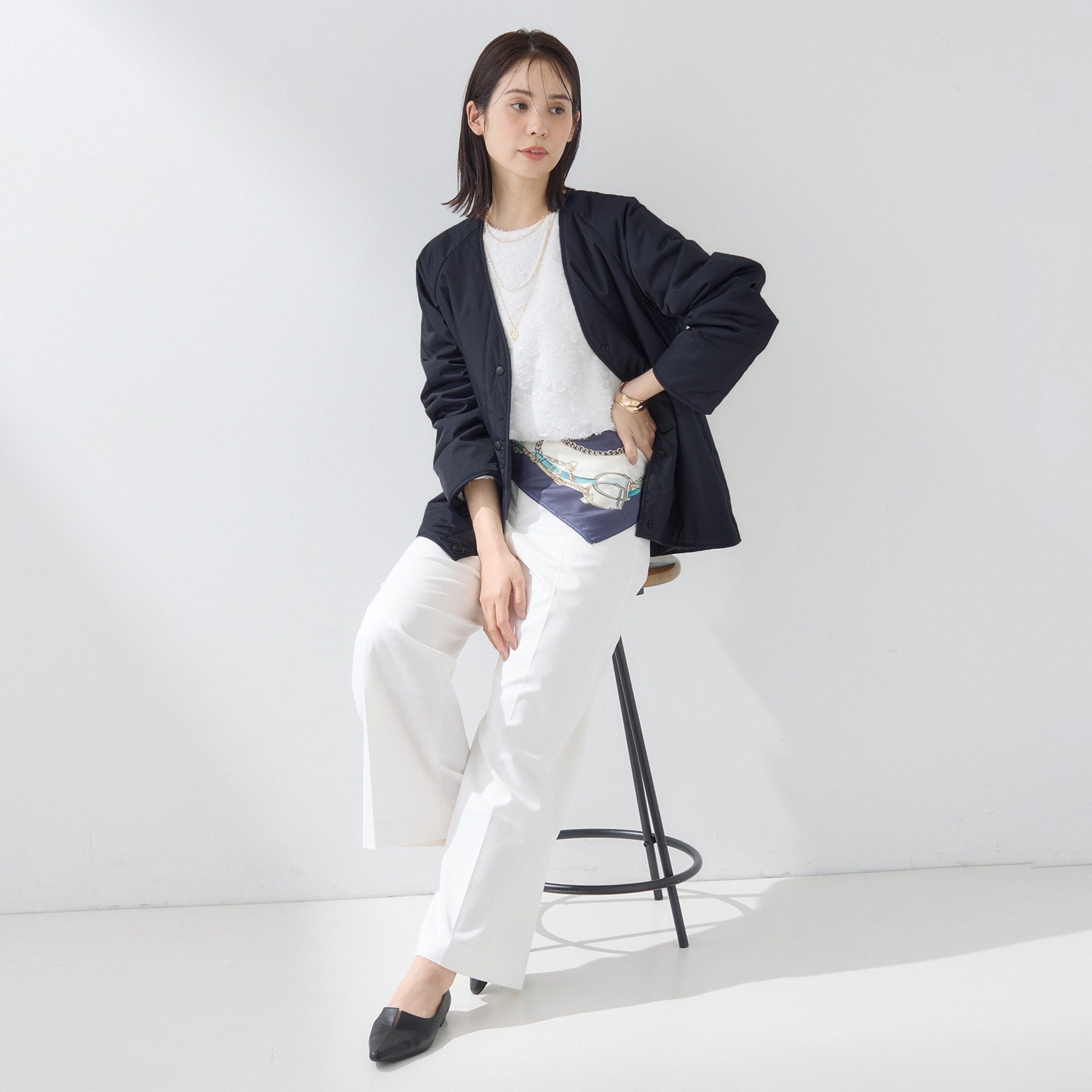 インディヴィ INDIVI 【撥水／UVケア／2WAY】超軽量ライナー付ライトトレンチコート （ネイビー(094)） ネイビー(094)