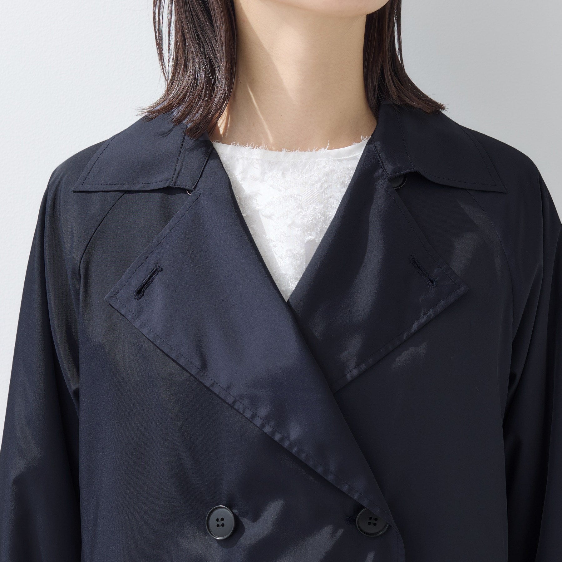 インディヴィ INDIVI 【撥水／UVケア／2WAY】超軽量ライナー付ライトトレンチコート （ネイビー(094)） ネイビー(094)