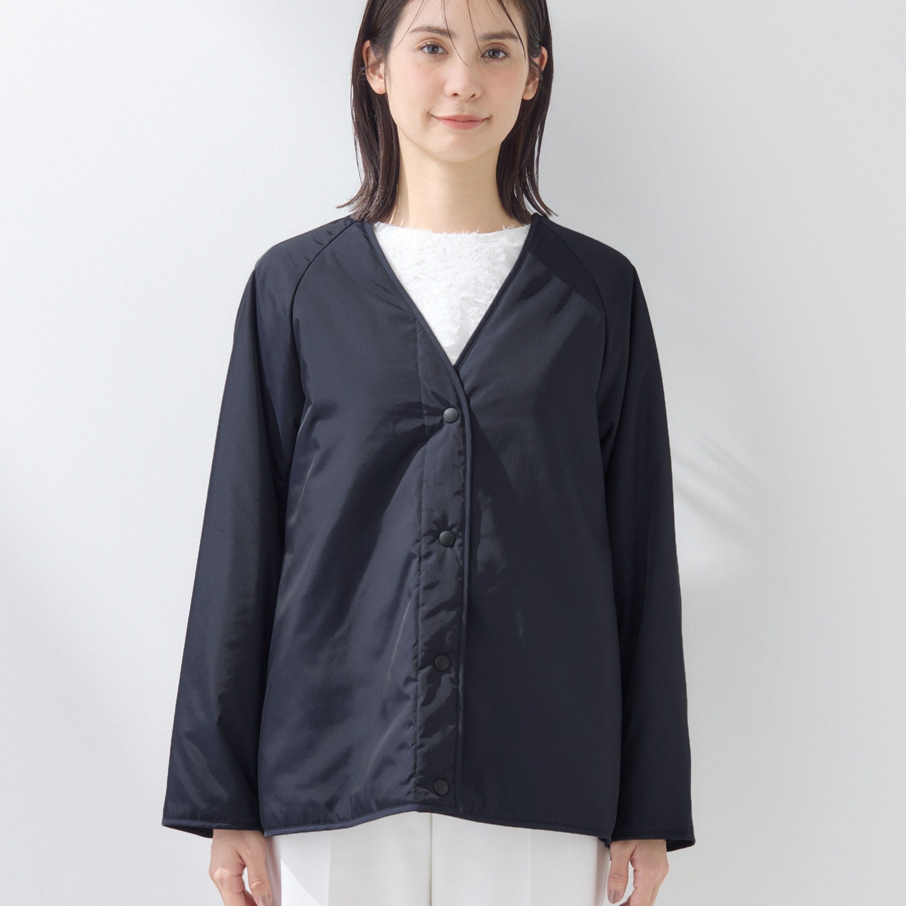 インディヴィ INDIVI 【撥水／UVケア／2WAY】超軽量ライナー付ライトトレンチコート （ネイビー(094)） ネイビー(094)