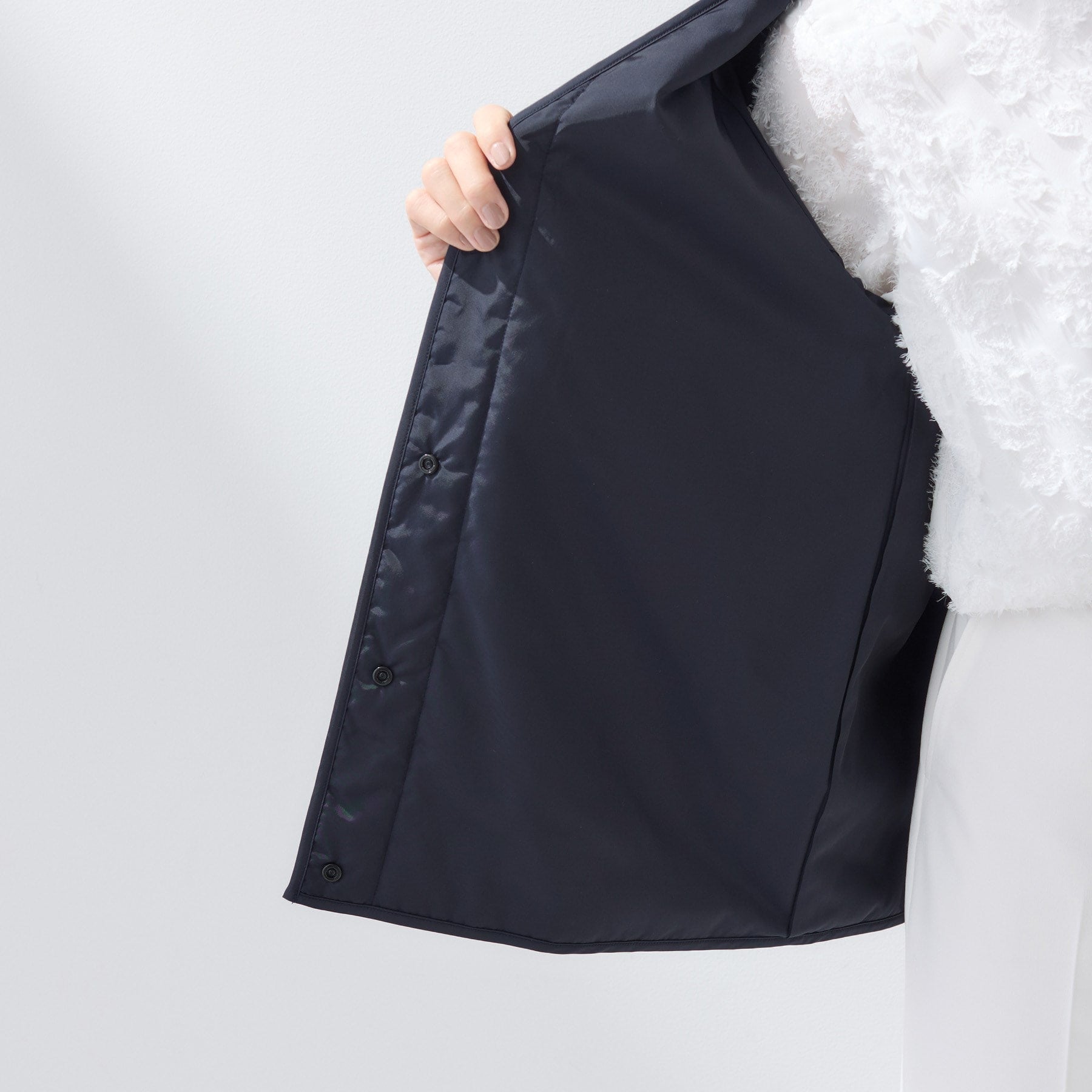 インディヴィ INDIVI 【撥水／UVケア／2WAY】超軽量ライナー付ライトトレンチコート （ネイビー(094)） ネイビー(094)