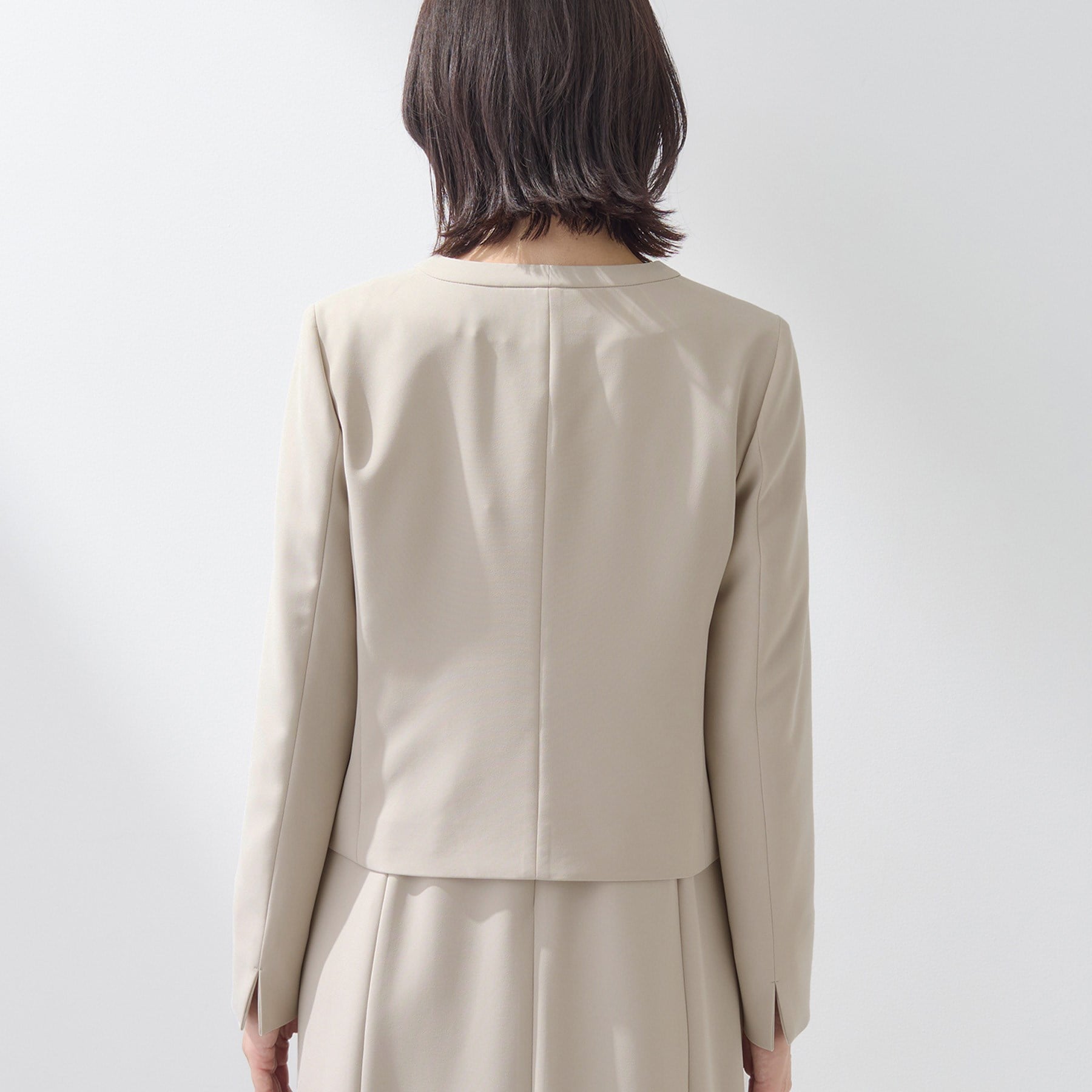 インディヴィ INDIVI 【上品光沢／セレモニー／SETUP可能】切り替えデザインジャケット （ネイビー(094)） ネイビー(094)