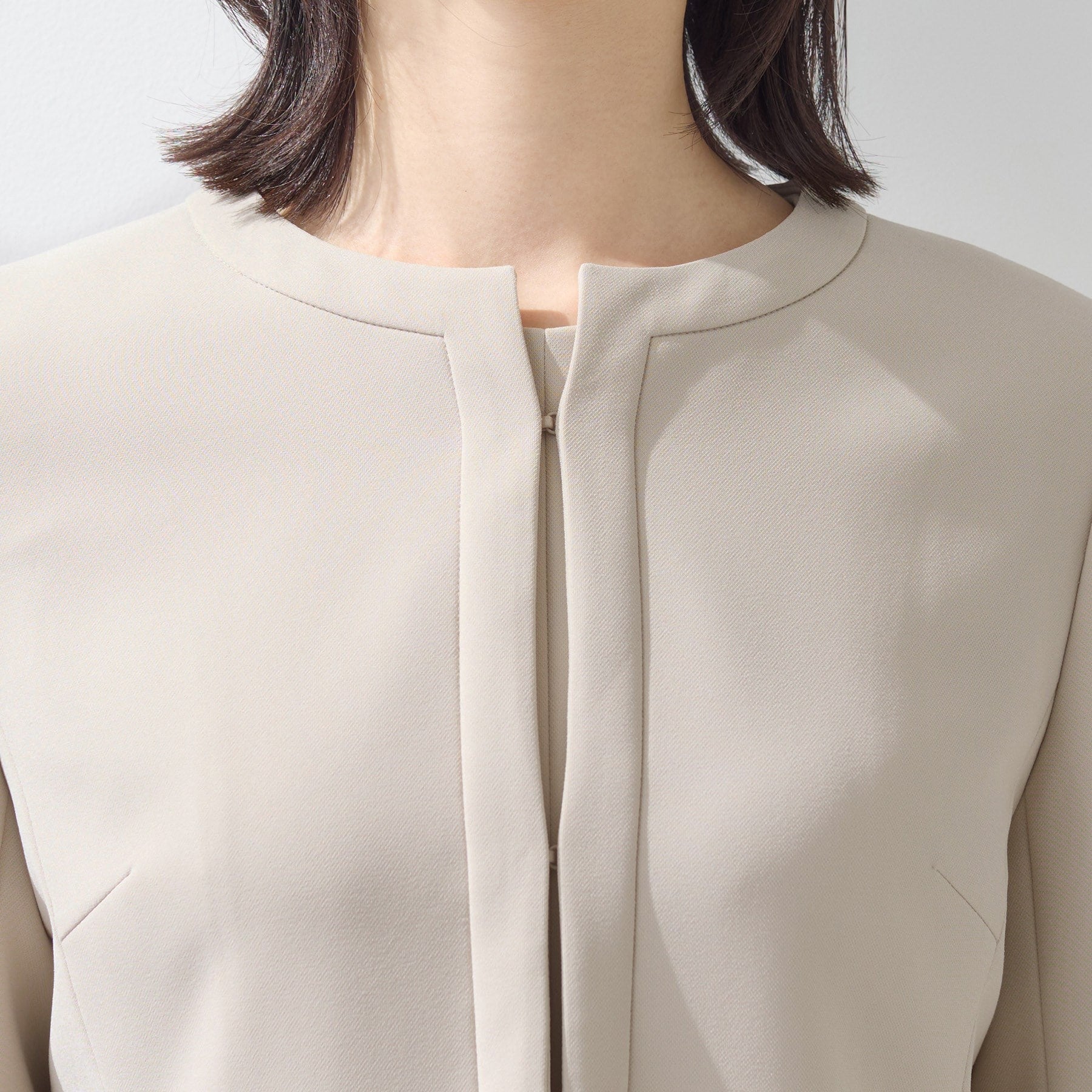 インディヴィ INDIVI 【上品光沢／セレモニー／SETUP可能】切り替えデザインジャケット （ネイビー(094)） ネイビー(094)