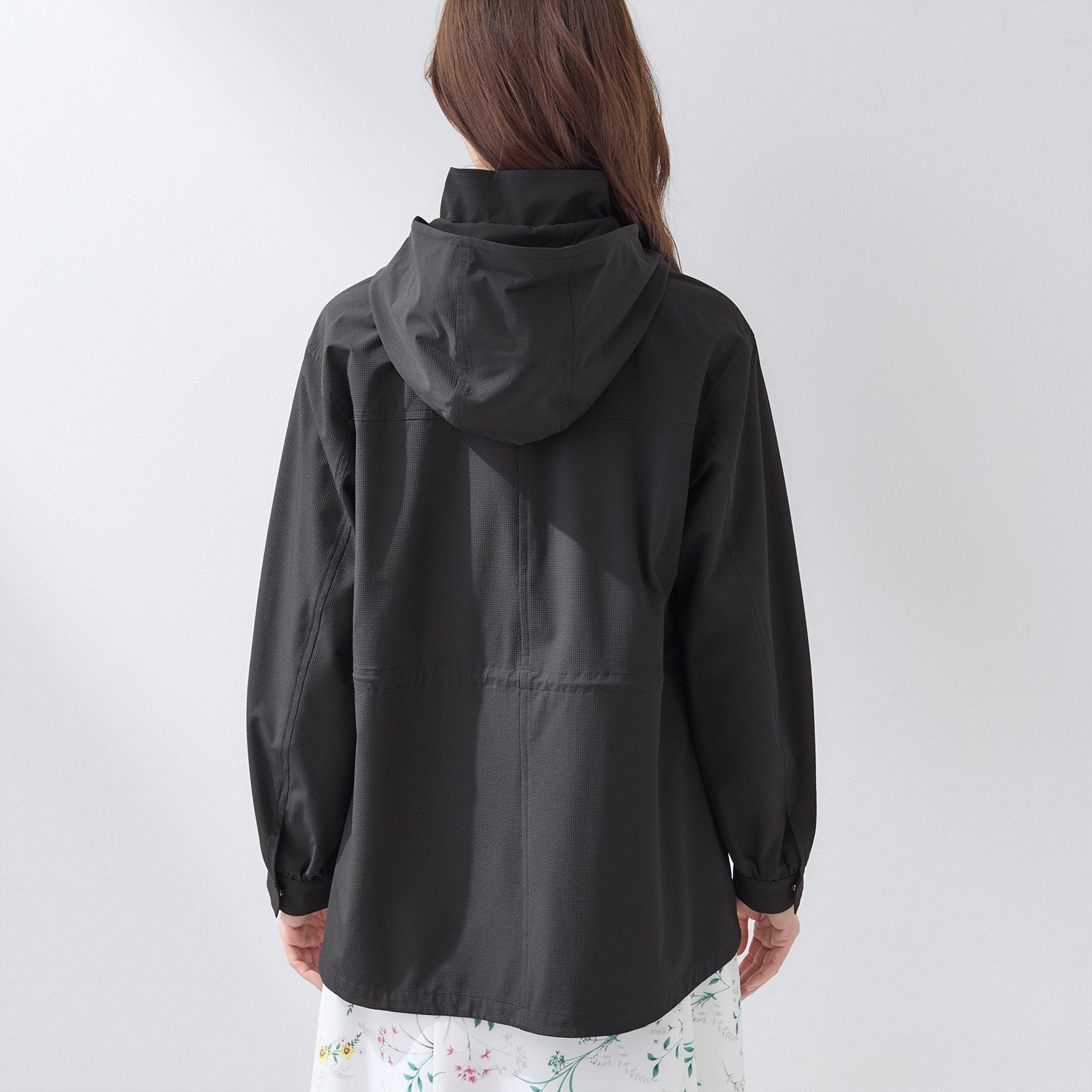 インディヴィ INDIVI 【撥水／フード取外し可】凹凸素材ブルゾン （オフホワイト(003)） オフホワイト(003)