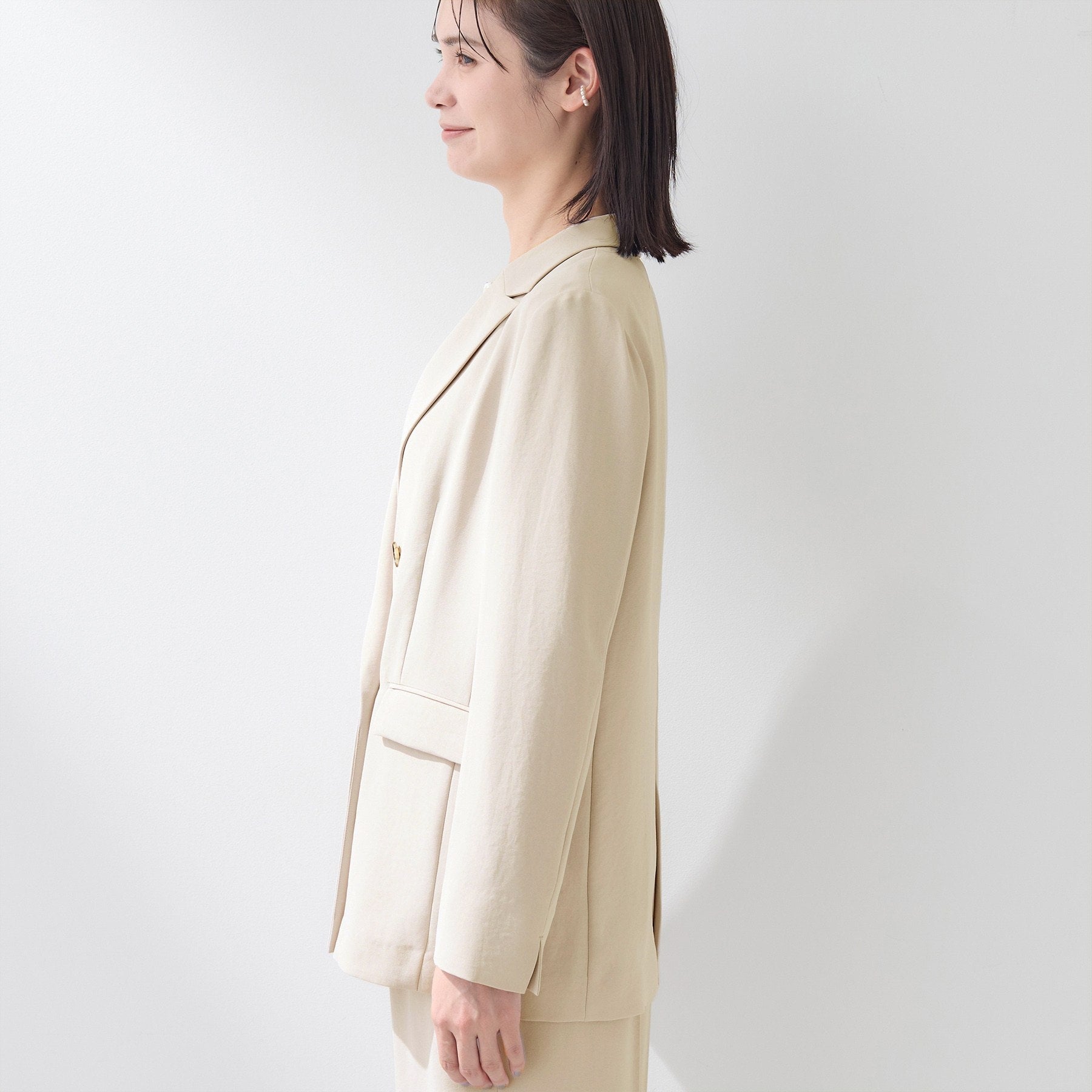 インディヴィ INDIVI 【洗える／多機能／SETUP可】こなれダブルジャケット （ネイビー(094)） ネイビー(094)