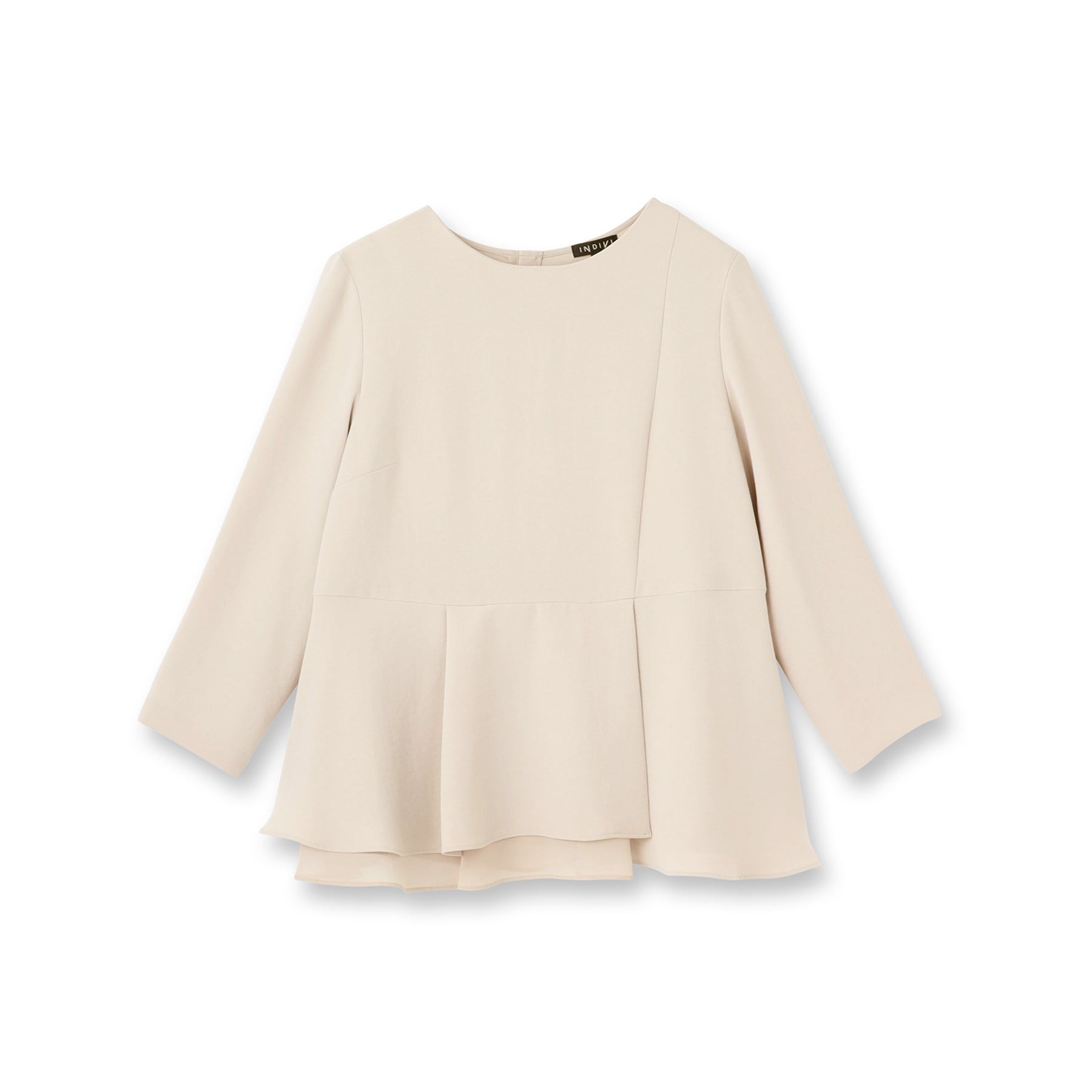 インディヴィ INDIVI 【洗える／UVケア／SETUP可】こなれペプラムブラウス （ブラック(019)） ブラック(019)