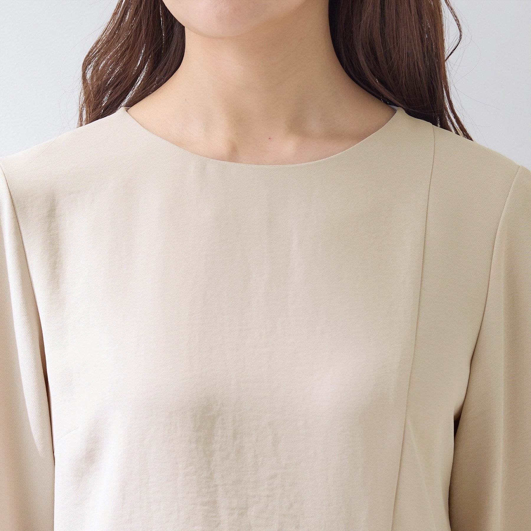 インディヴィ INDIVI 【洗える／UVケア／SETUP可】こなれペプラムブラウス （ブラック(019)） ブラック(019)