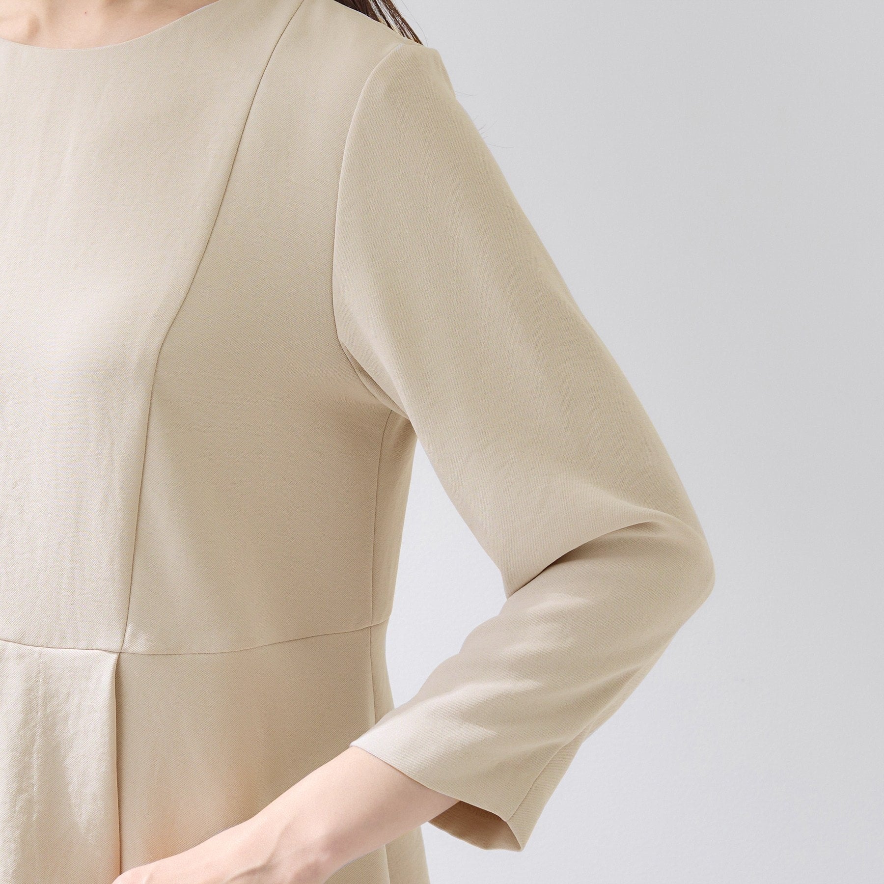 インディヴィ INDIVI 【洗える／UVケア／SETUP可】こなれペプラムブラウス （ブラック(019)） ブラック(019)