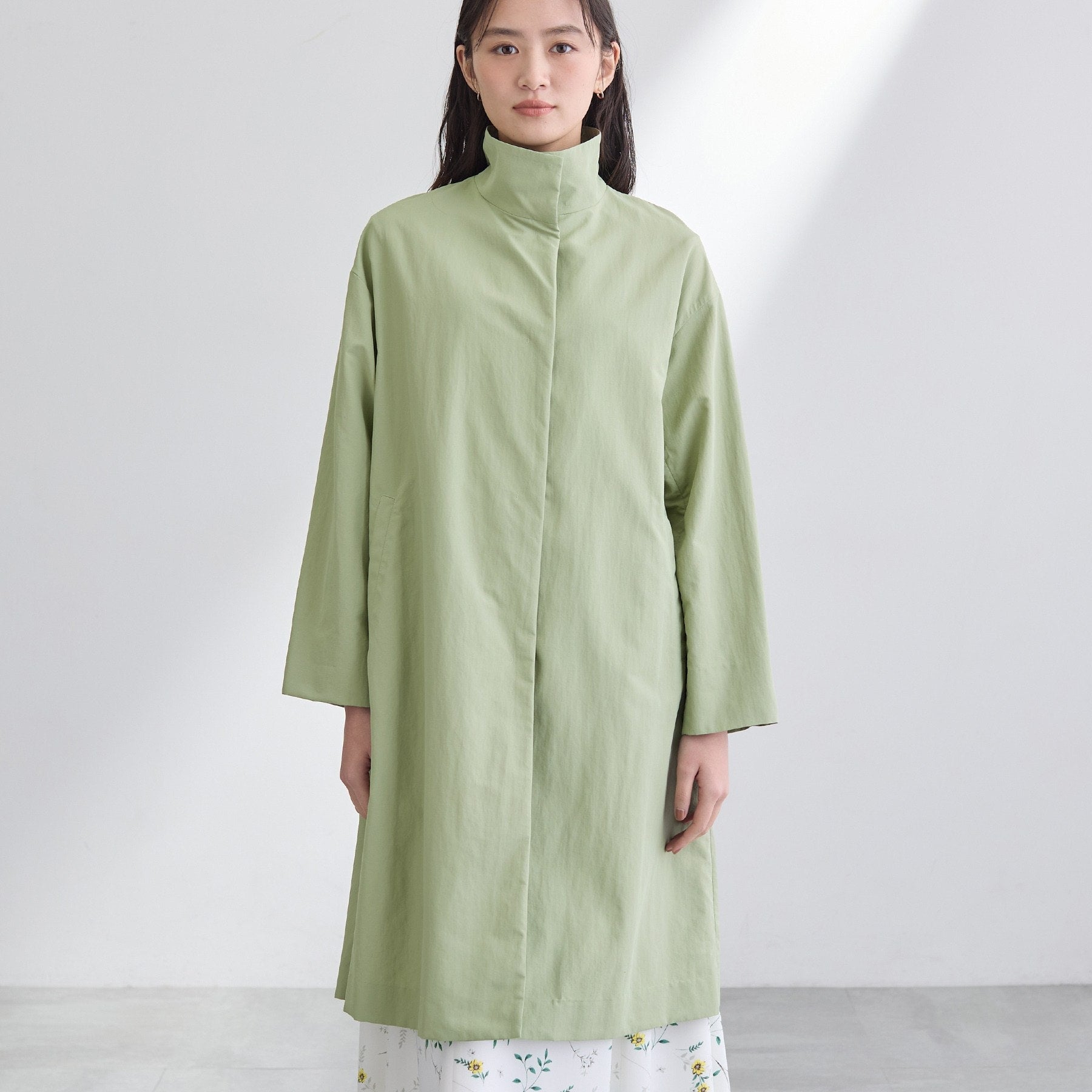 インディヴィ INDIVI 【撥水／軽量】ミニマル スタンドカラーコート （ベージュ(052)） ベージュ(052)