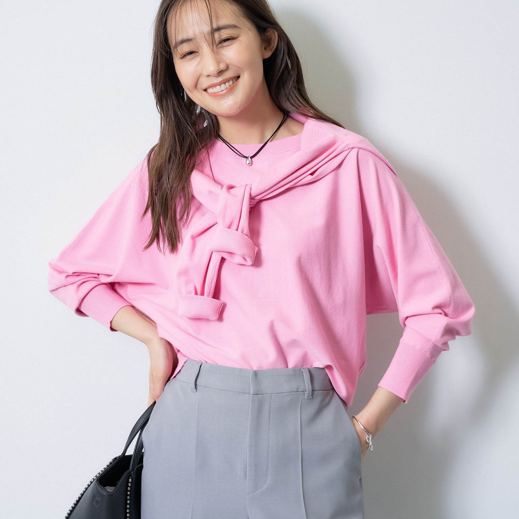 インディヴィ INDIVI 【洗える／前後2WAY／ツイン可能】ドルマンスリーブカーディガン （ホワイト(001)） ホワイト(001)