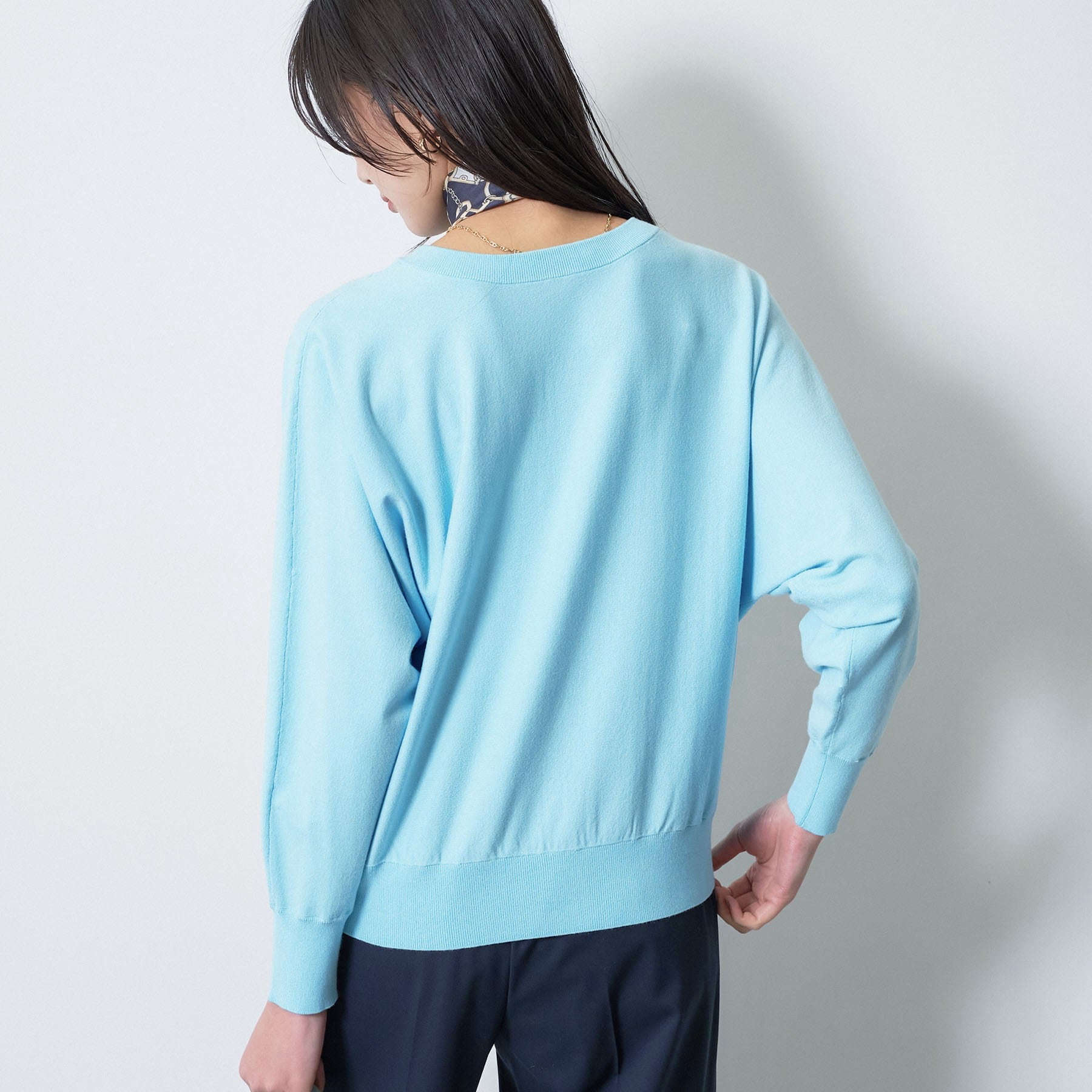 インディヴィ INDIVI 【洗える／前後2WAY／ツイン可能】ドルマンスリーブカーディガン （ホワイト(001)） ホワイト(001)