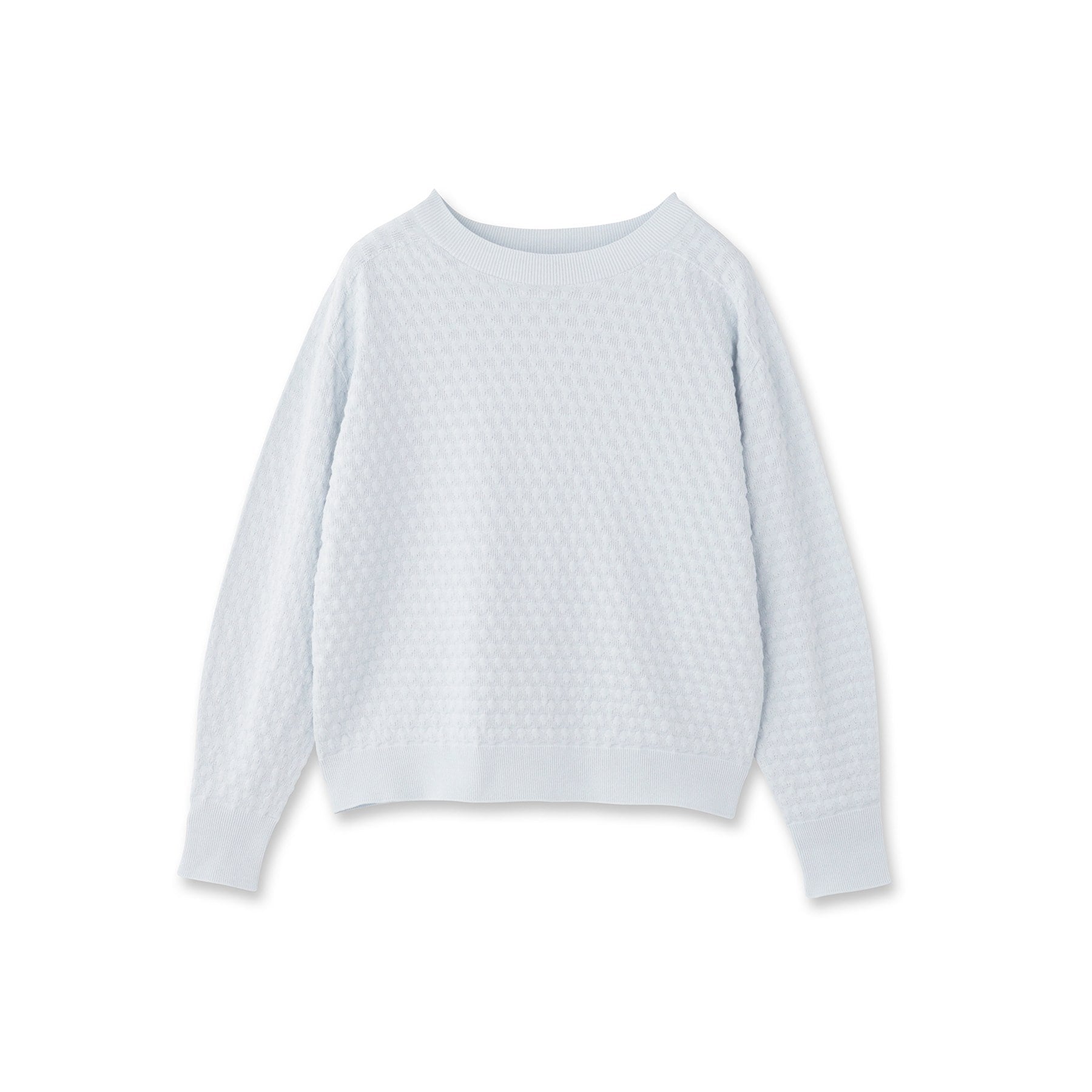 インディヴィ INDIVI 【洗える／凹凸編み】ジャカードニット （ネイビー(094)） ネイビー(094)