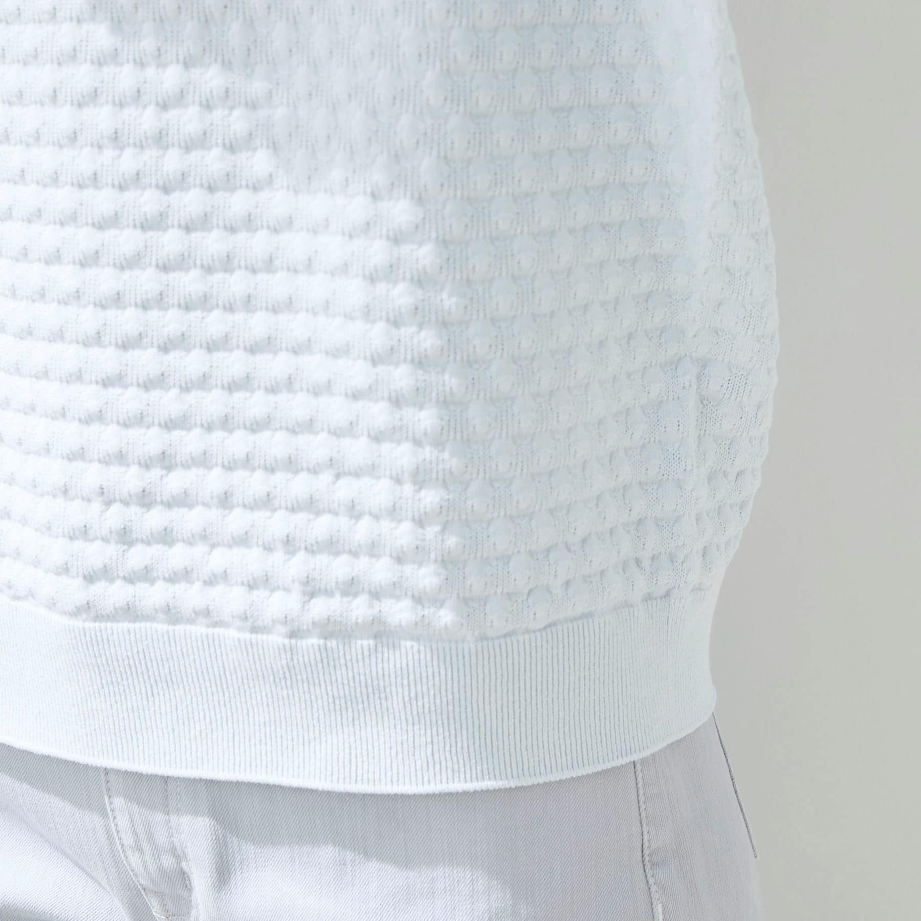 インディヴィ INDIVI 【洗える／凹凸編み】ジャカードニット （ネイビー(094)） ネイビー(094)