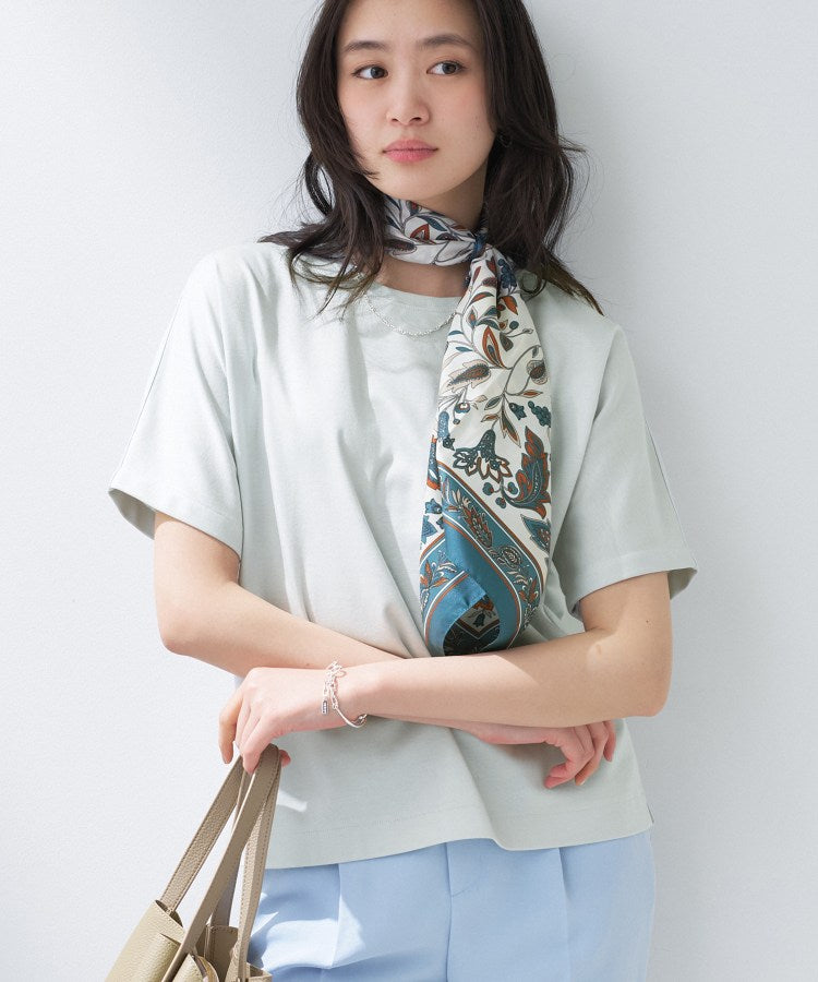 インディヴィ INDIVI 【汗ジミ防止／褒められTシャツ】上品カジュアル！ドルマンTシャツ （ミントグリーン(021)） ミントグリーン(021)