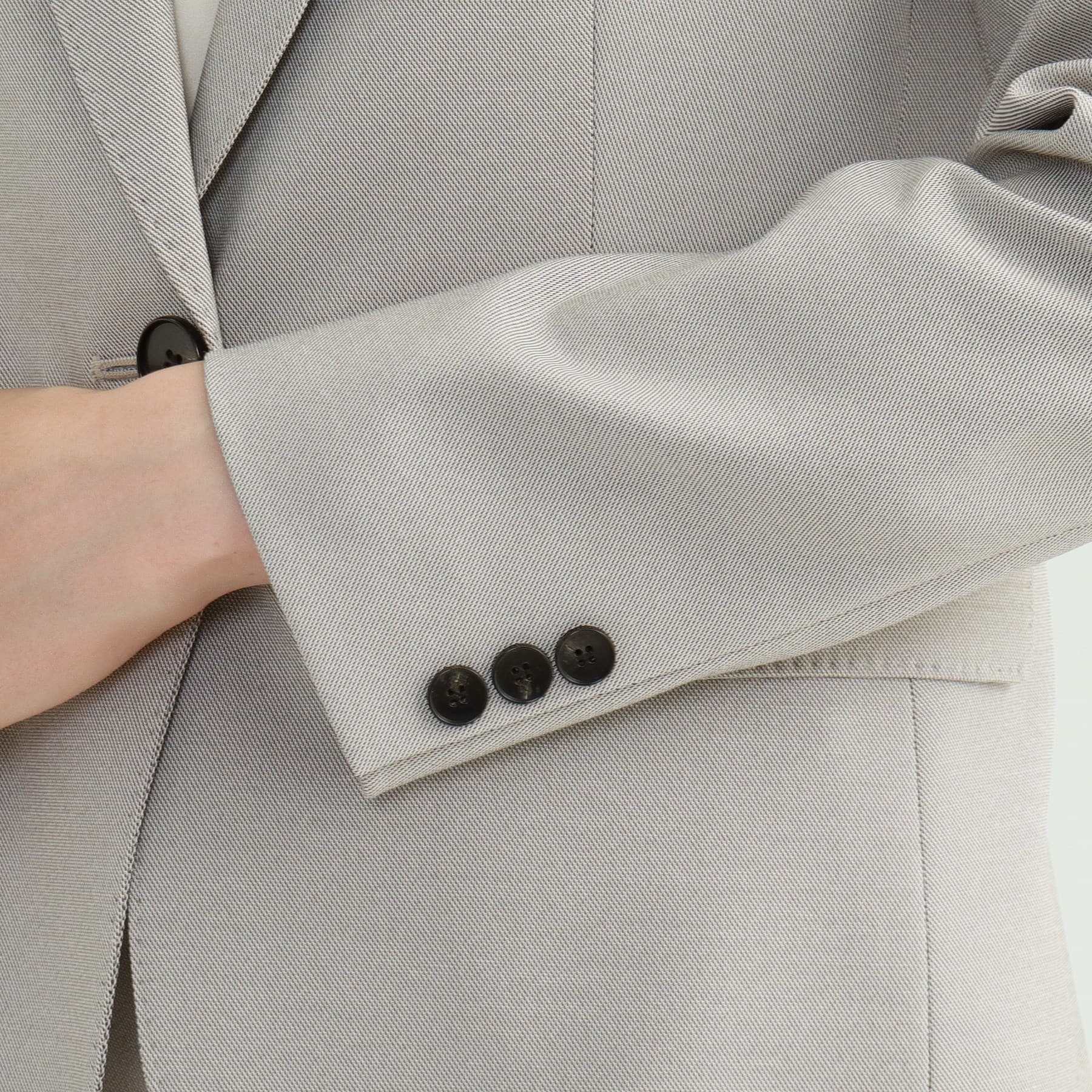 インディヴィ INDIVI [S]マルチシャークテーラードジャケット (チャコールグレー) チャコールグレー(414)