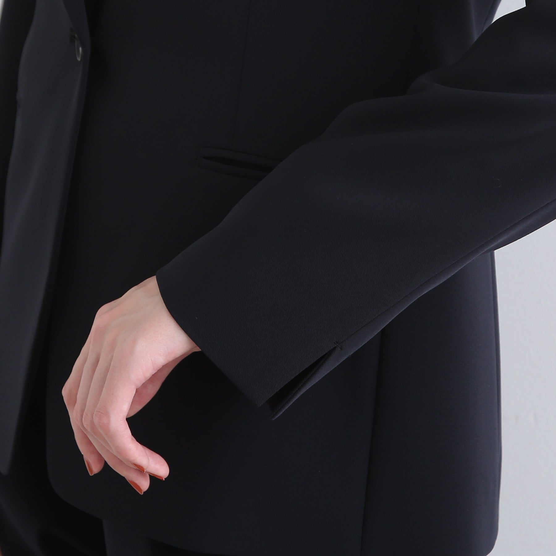 インディヴィ INDIVI 【洗える/UVケア/エコ/日本製】ストレッチテーラードジャケット (ネイビー) ネイビー(693)