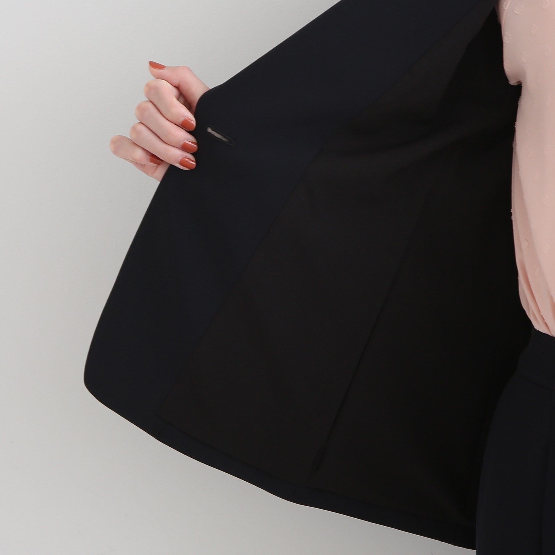 インディヴィ INDIVI 【洗える/UVケア/エコ/日本製】ストレッチテーラードジャケット (ネイビー) ネイビー(693)