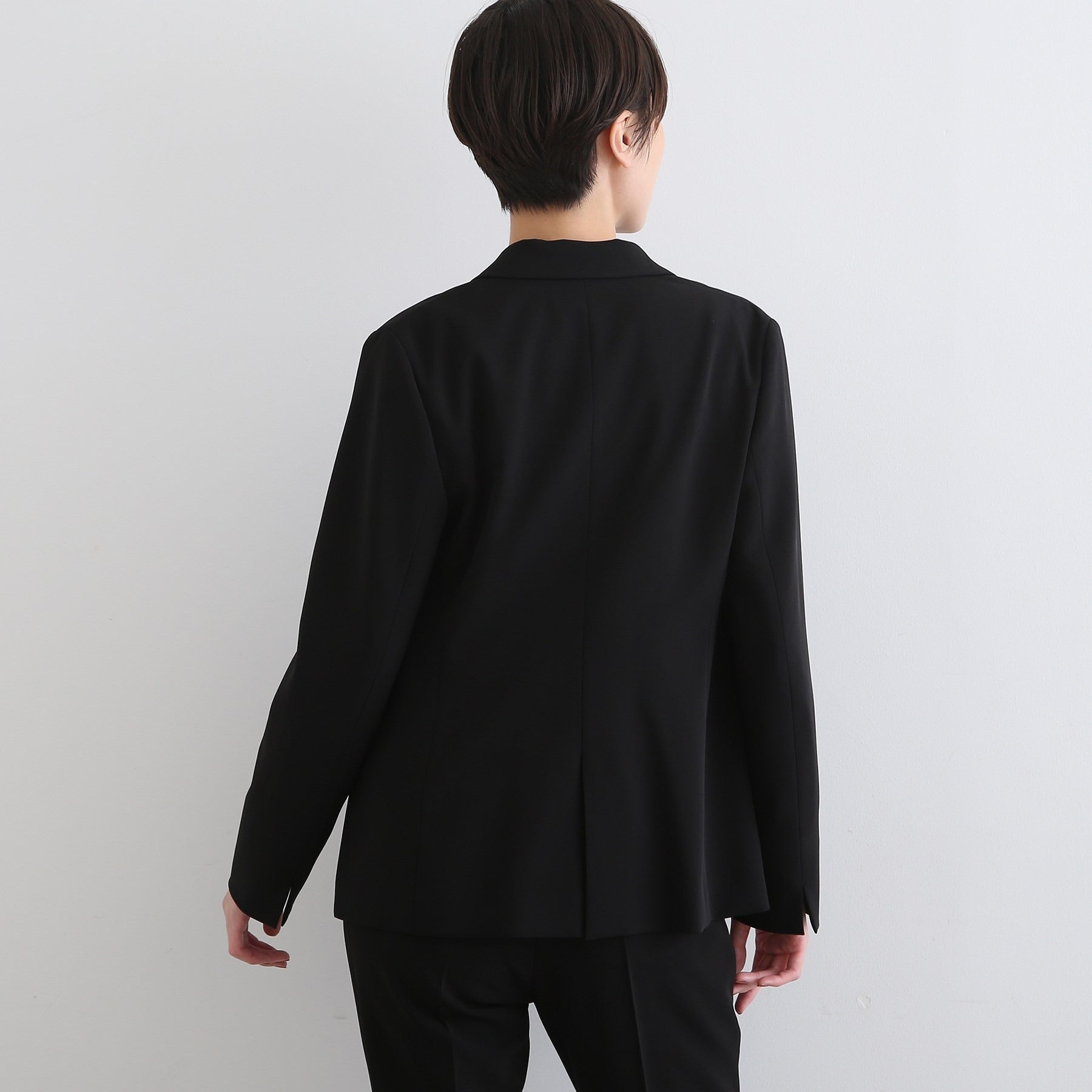 インディヴィ INDIVI 【洗える/UVケア/エコ/日本製】ストレッチテーラードジャケット (ネイビー) ネイビー(693)