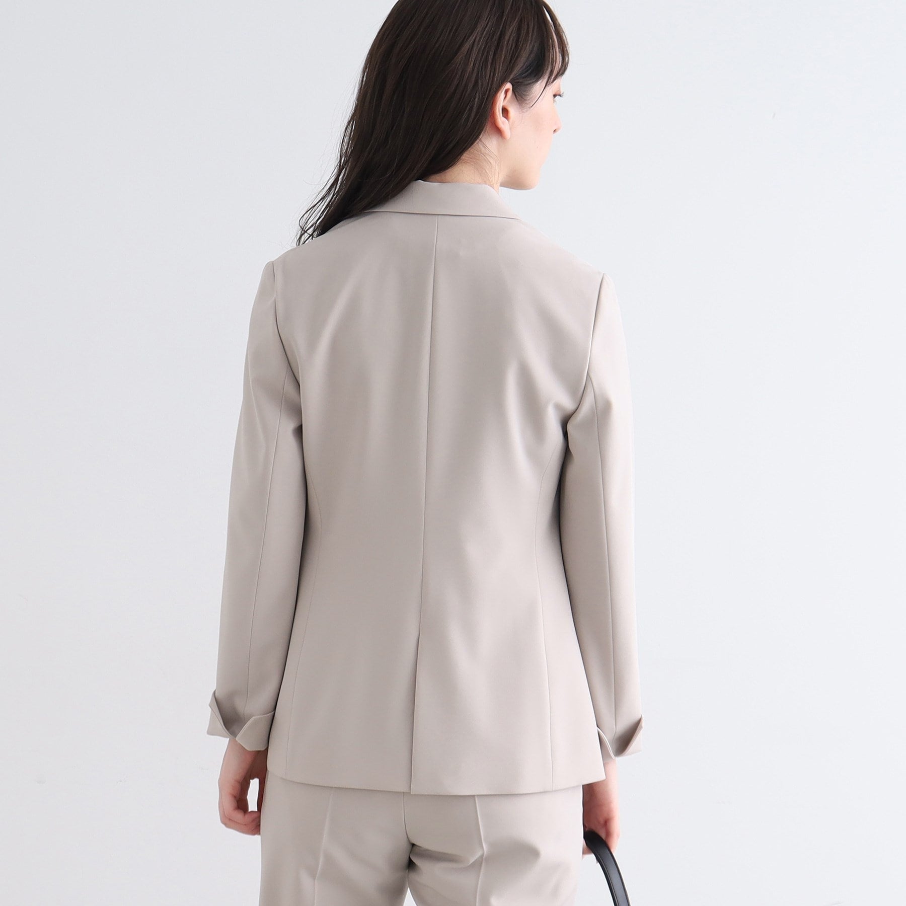 インディヴィ INDIVI 【洗える/UVケア/エコ/日本製】ストレッチテーラードジャケット (ネイビー) ネイビー(693)