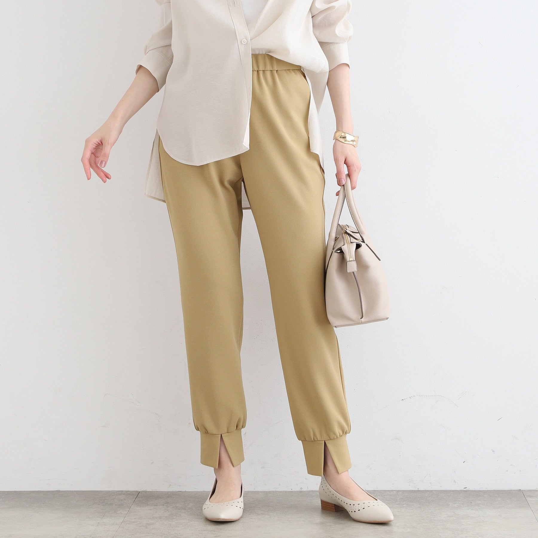 INDIVI [可水洗/防紫外線/流行] 慢跑褲