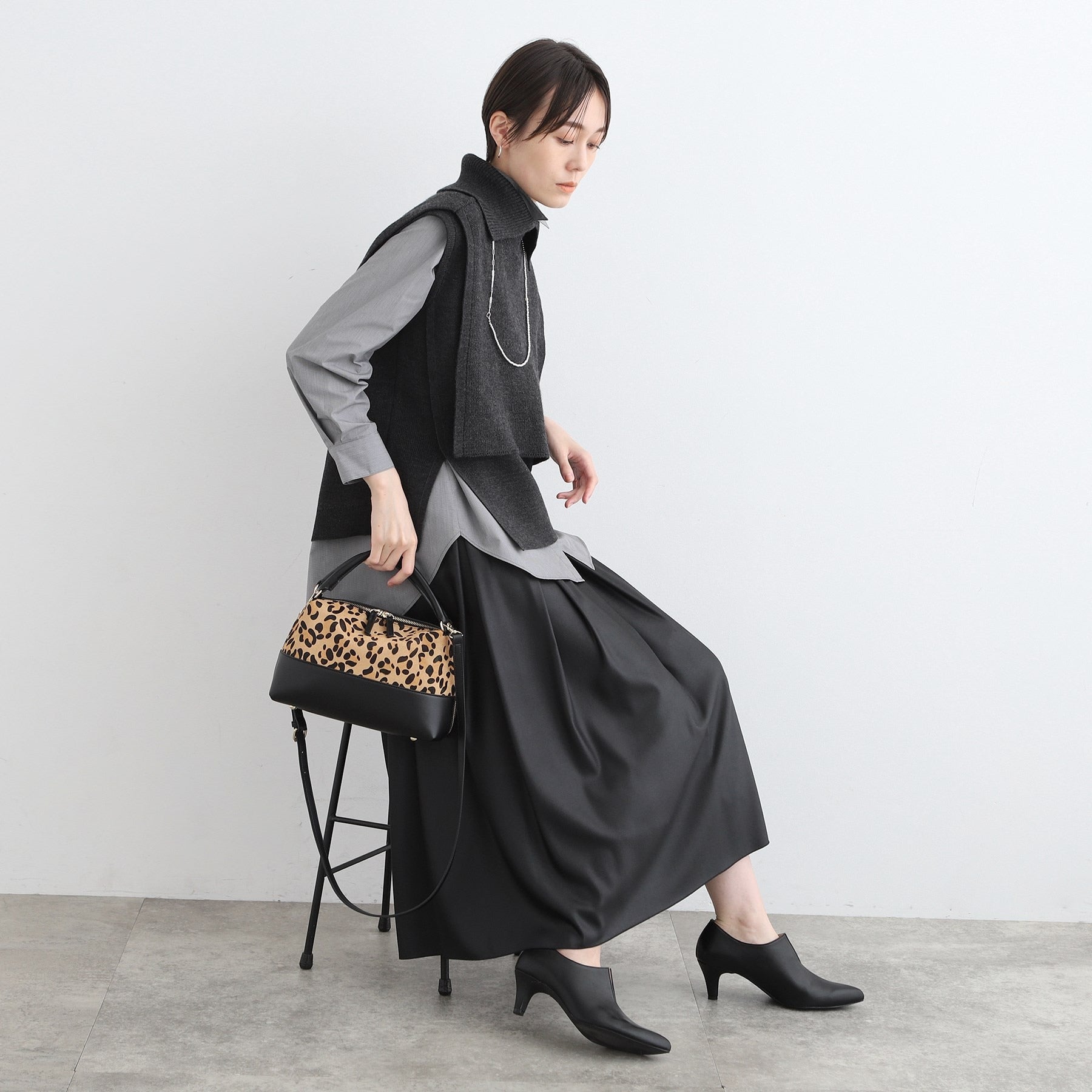 インディヴィ INDIVI 【洗える／2WAY】タートルネックニットケープ （オフホワイト(003)） オフホワイト(003)