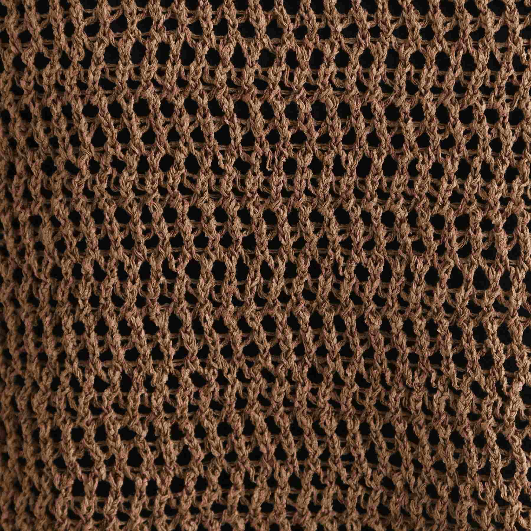 インディヴィ INDIVI 【洗える／ペーパーヤーン】透かし柄ニットベスト （モカブラウン(042)） モカブラウン(042)