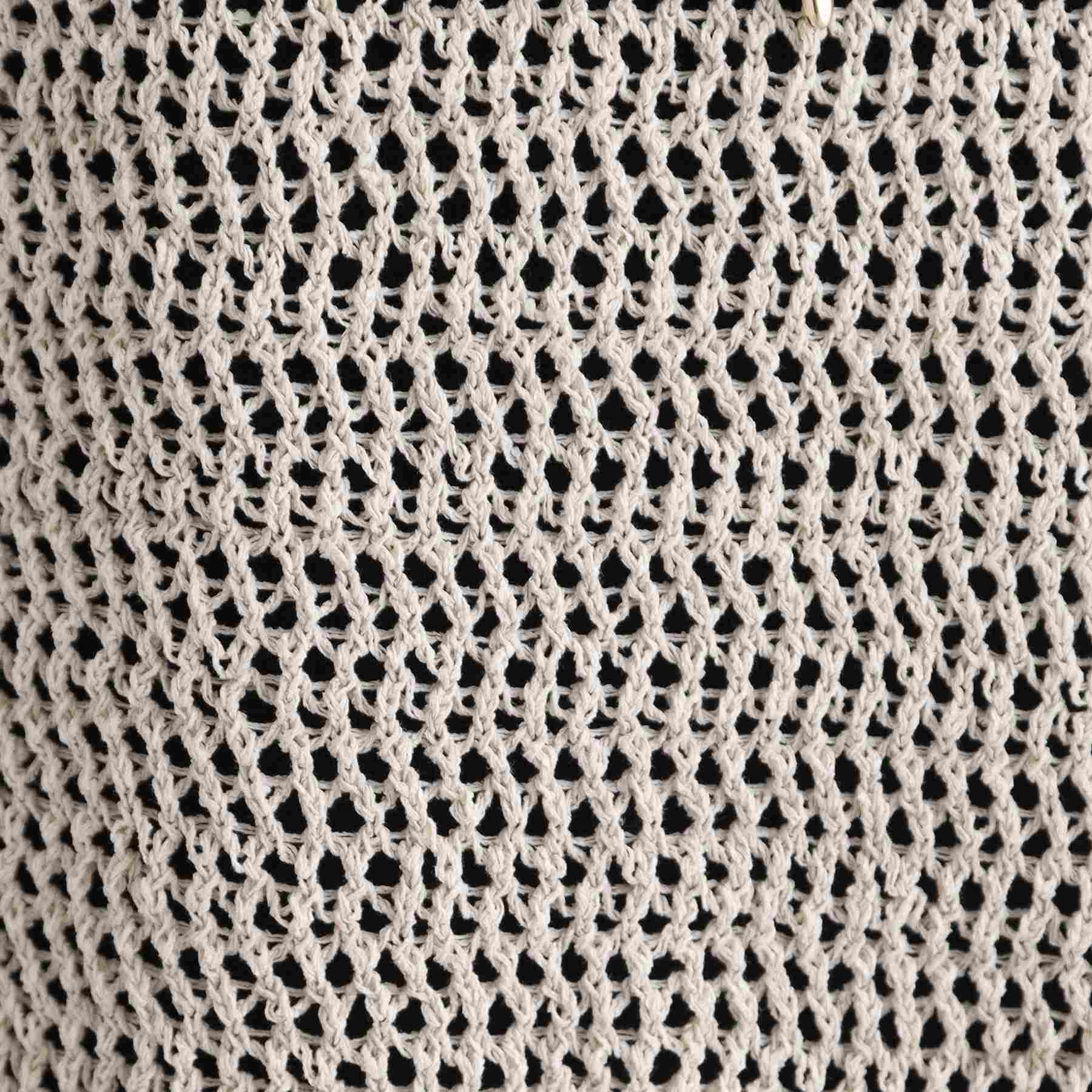 インディヴィ INDIVI 【洗える／ペーパーヤーン】透かし柄ニットベスト （モカブラウン(042)） モカブラウン(042)