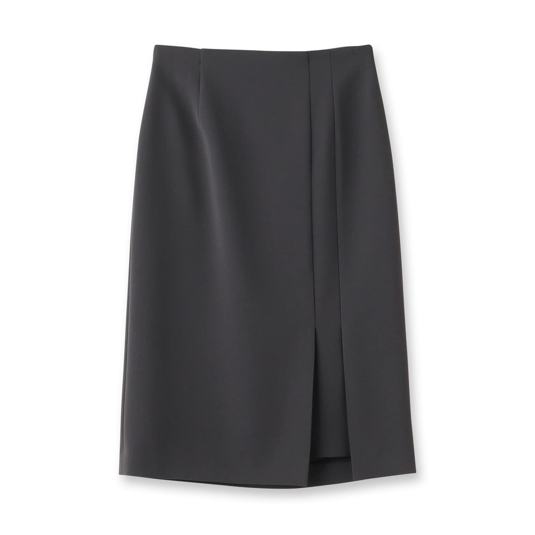 インディヴィ INDIVI 【洗える／日本製／定番スーツ】トリアセテート混ストレッチボックスタックスカート （ブラック(019)） ブラック(019)
